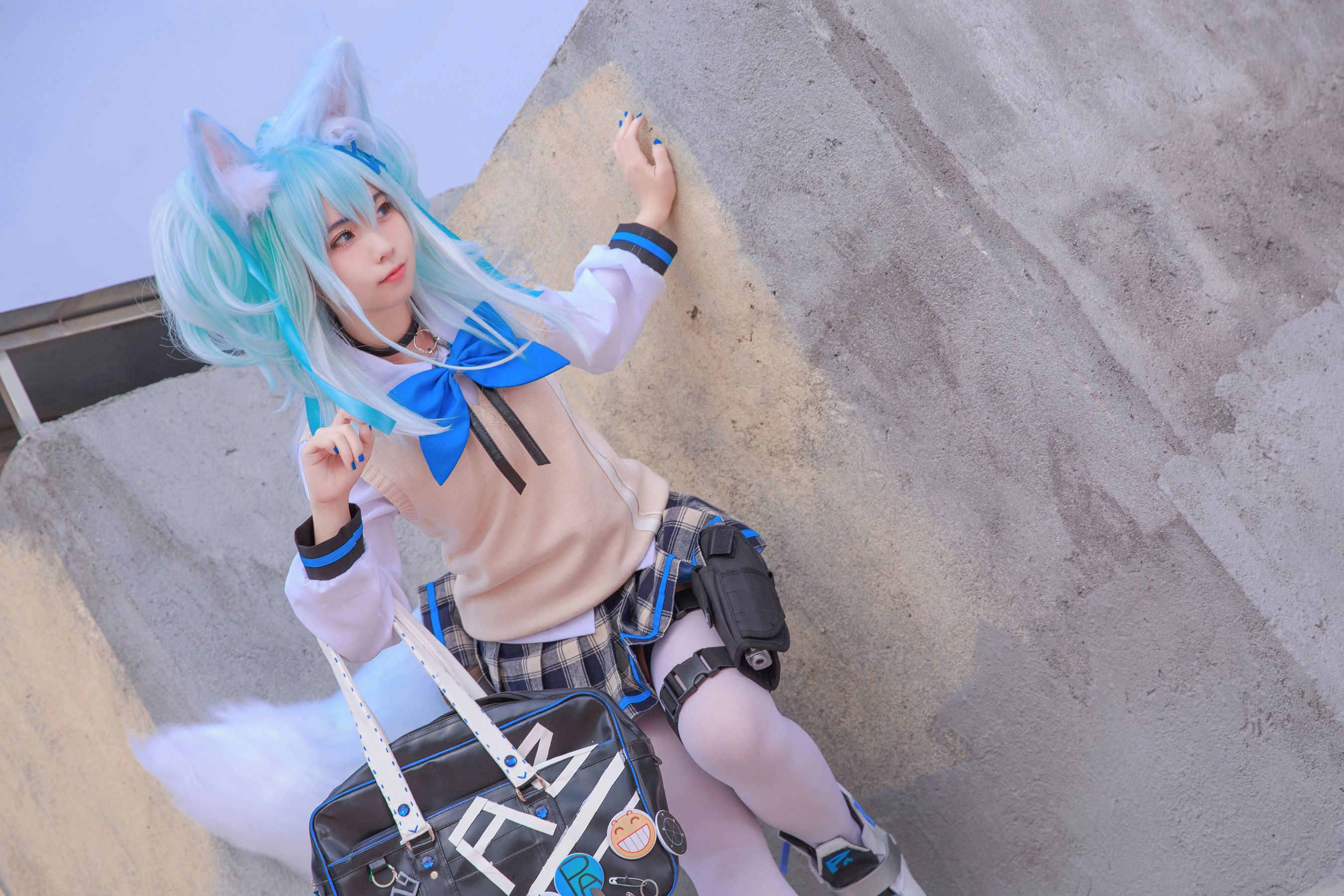 Welfare COS] Blogger Anime G44 Sẽ Không Bị Thương - Girls' Frontline PA15 Trang phục học sinh