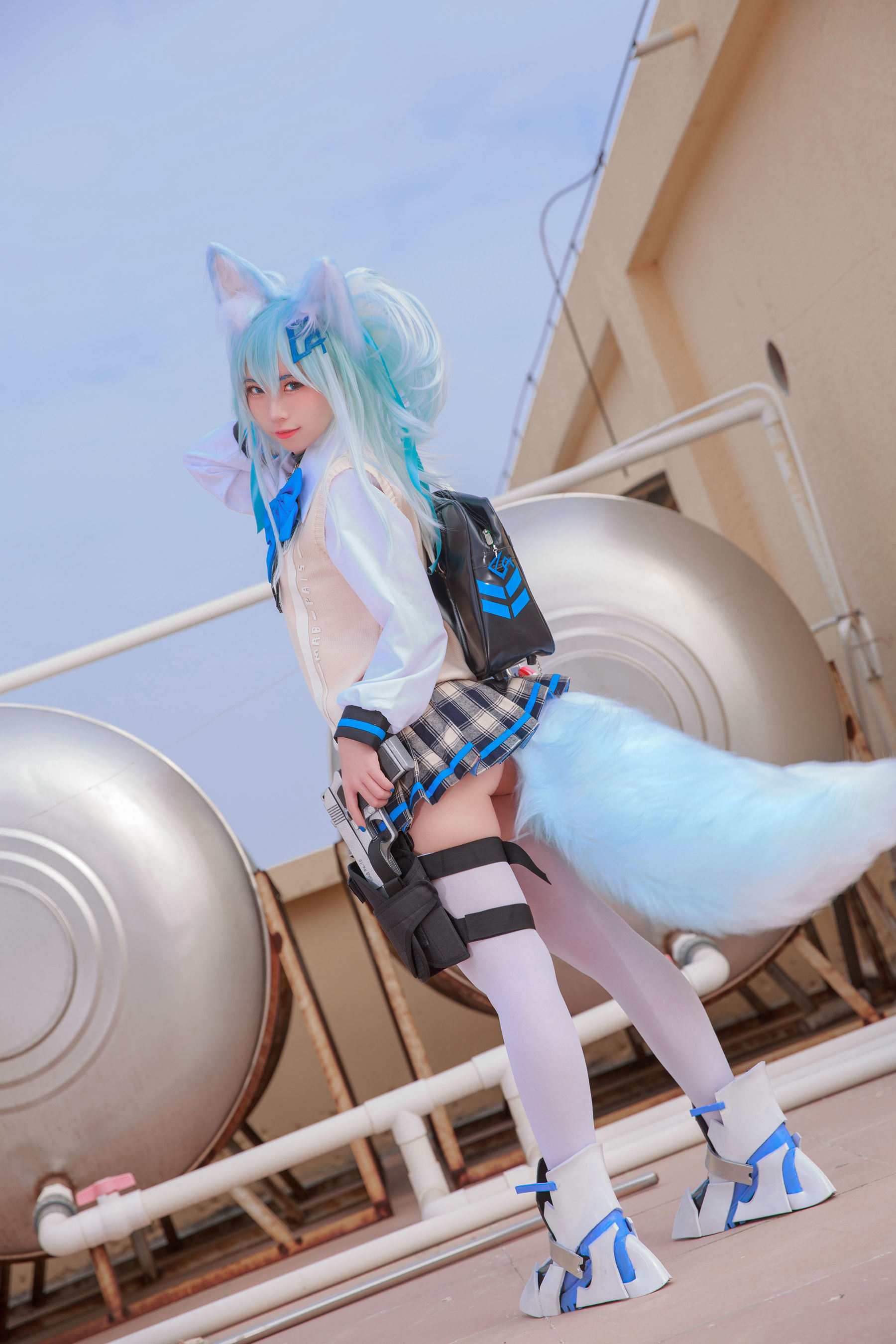 Welfare COS] Blogger Anime G44 Sẽ Không Bị Thương - Girls' Frontline PA15 Trang phục học sinh
