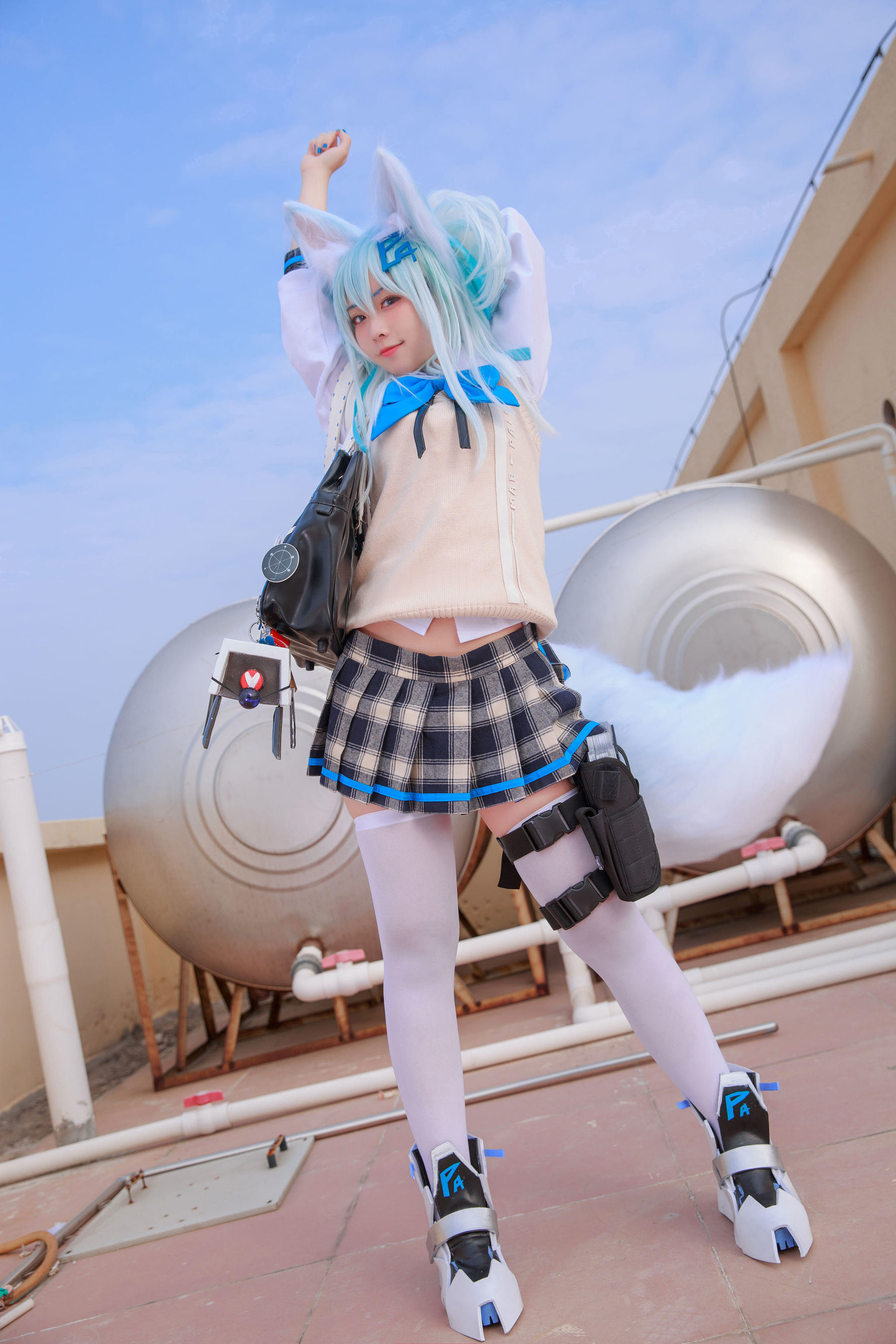 Welfare COS] Blogger Anime G44 Sẽ Không Bị Thương - Girls' Frontline PA15 Trang phục học sinh