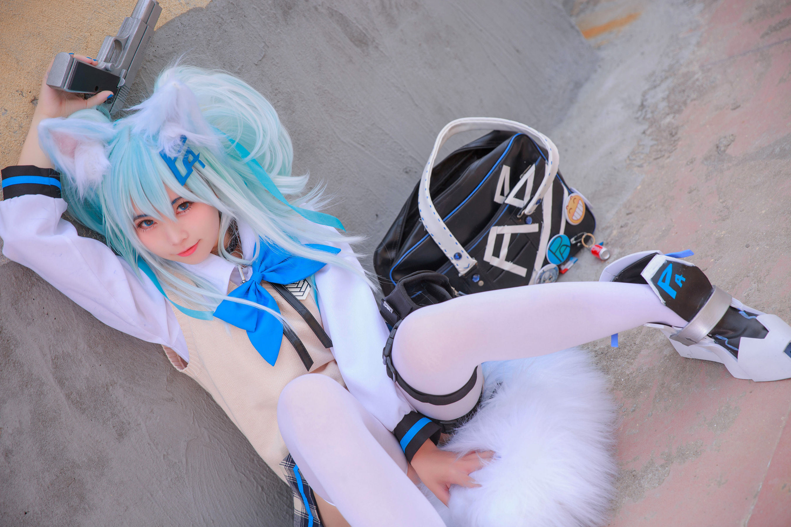 Welfare COS] Blogger Anime G44 Sẽ Không Bị Thương - Girls' Frontline PA15 Trang phục học sinh