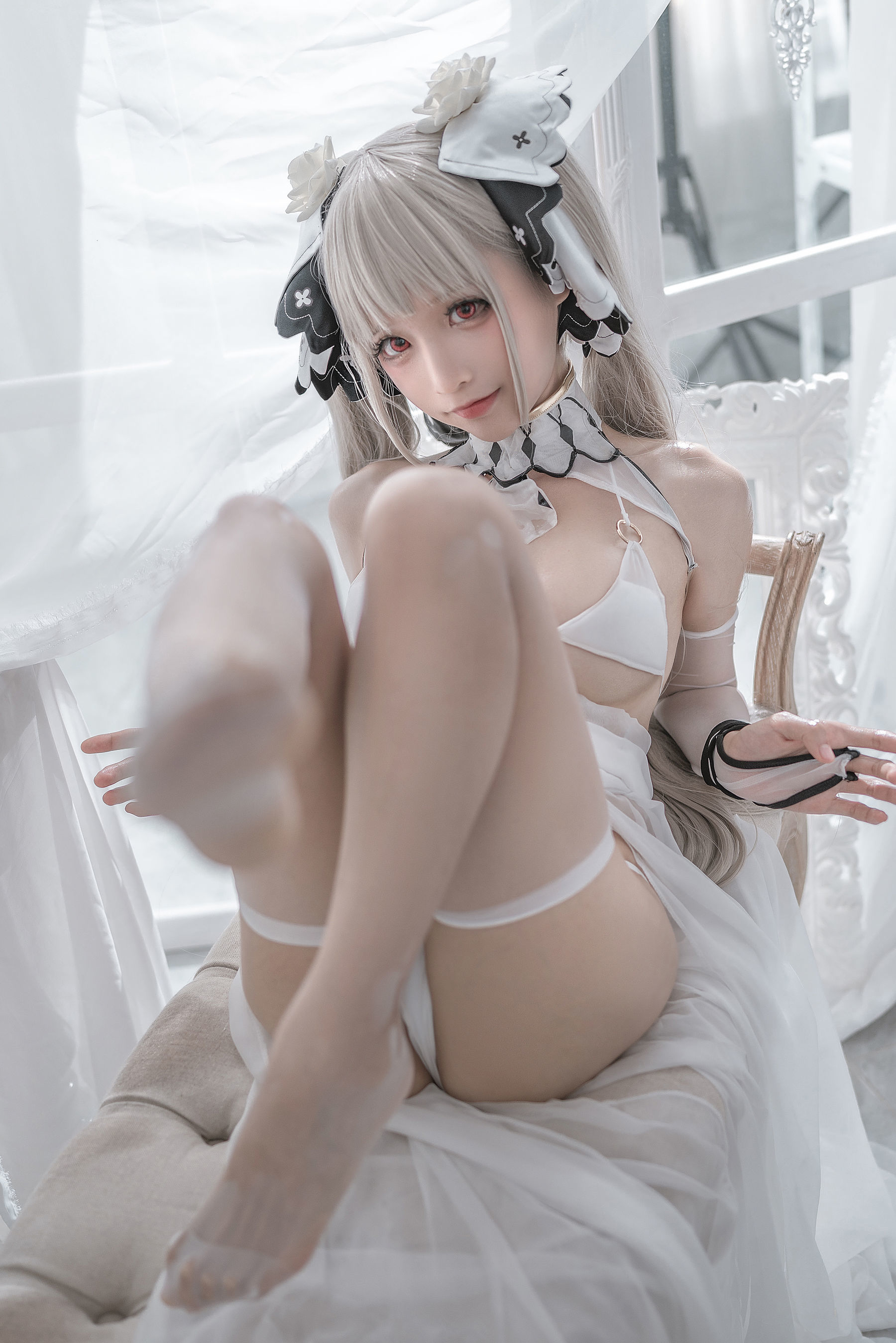 [福利COS] 动漫博主蠢沫沫 - 可畏婚纱