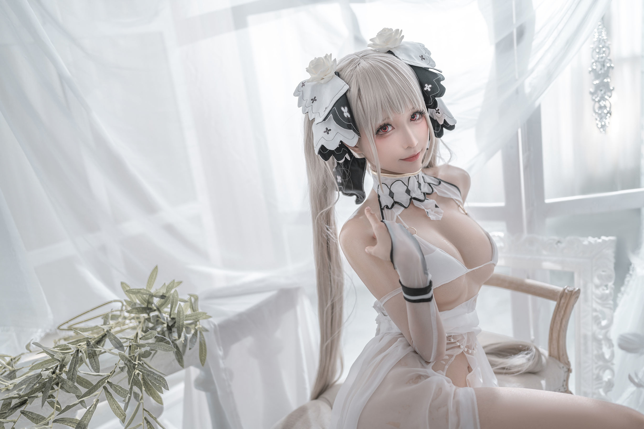[福利COS] 动漫博主蠢沫沫 - 可畏婚纱