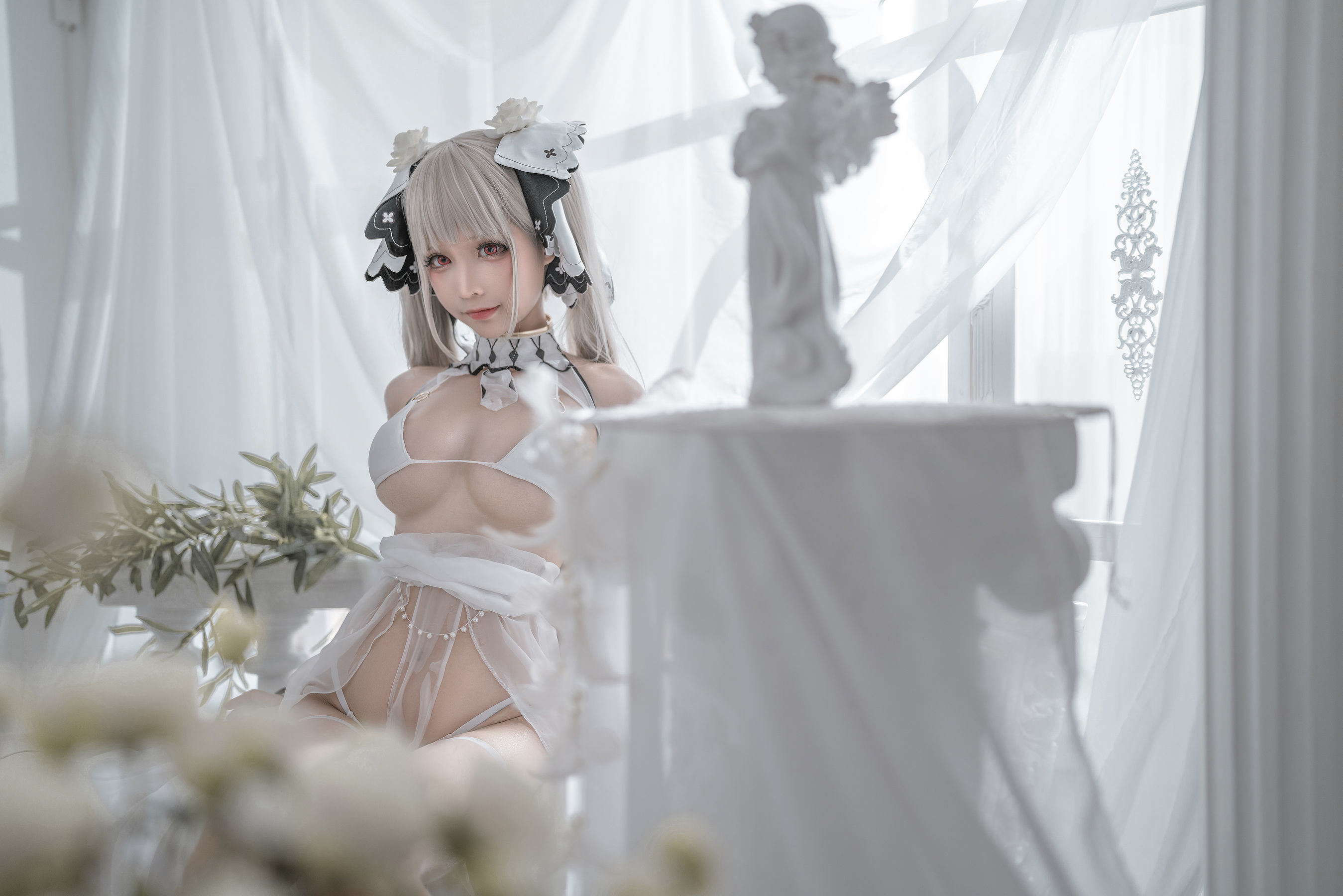 [福利COS] 动漫博主蠢沫沫 - 可畏婚纱