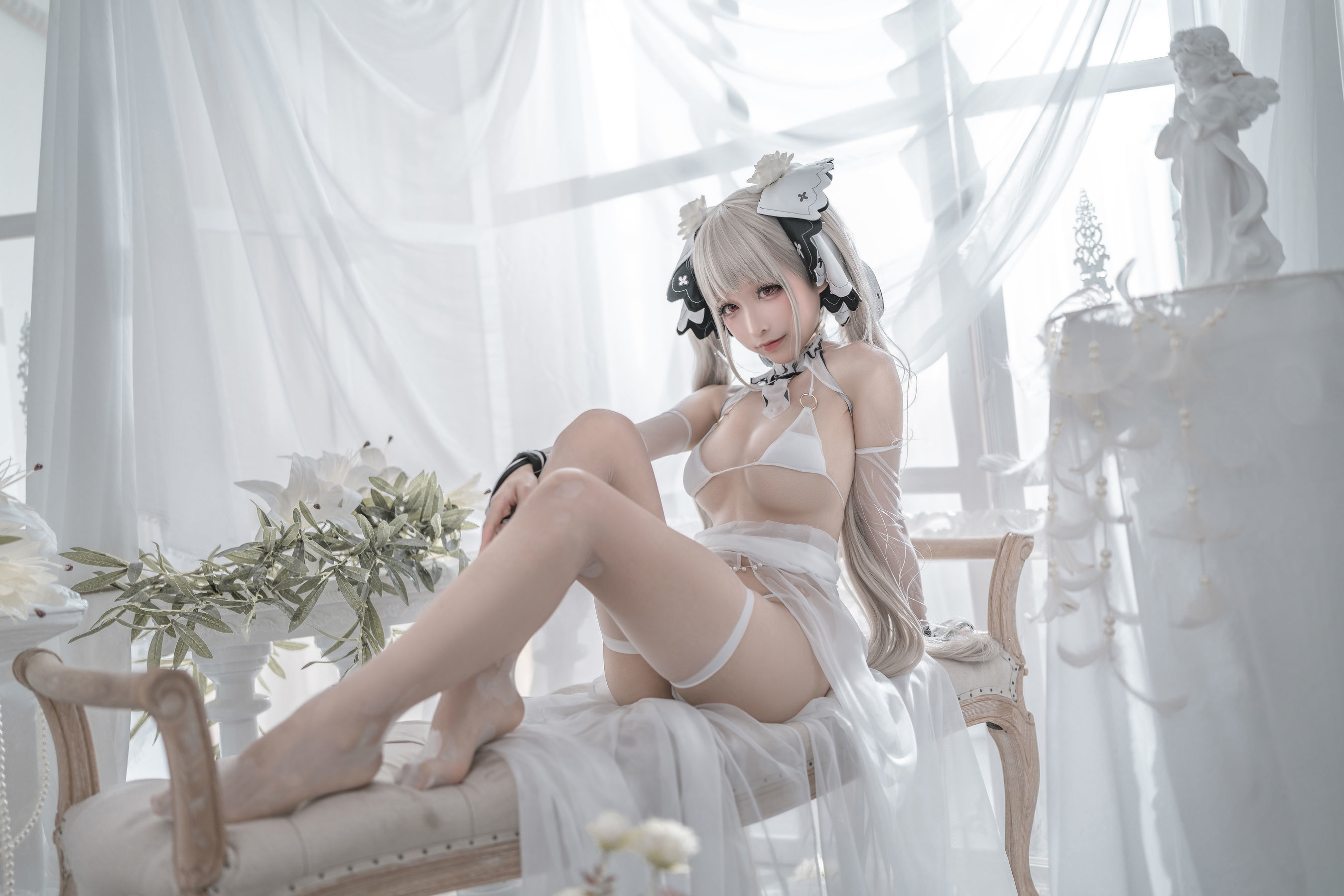 Welfare COS] Anime Blogger Chun Mo Mo - Formidable Wedding Dress