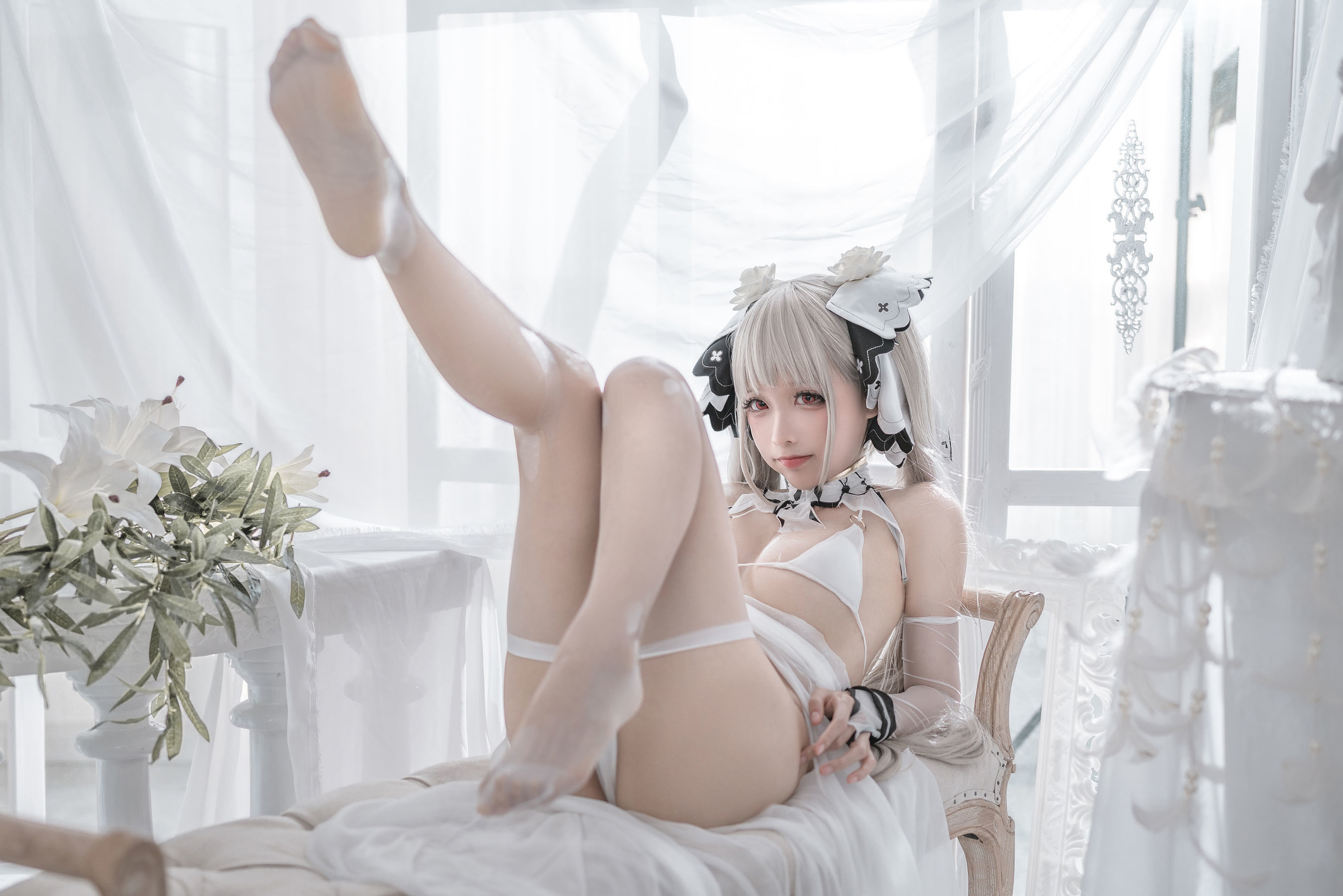 Welfare COS] Anime Blogger Chun Mo Mo - Formidable Wedding Dress