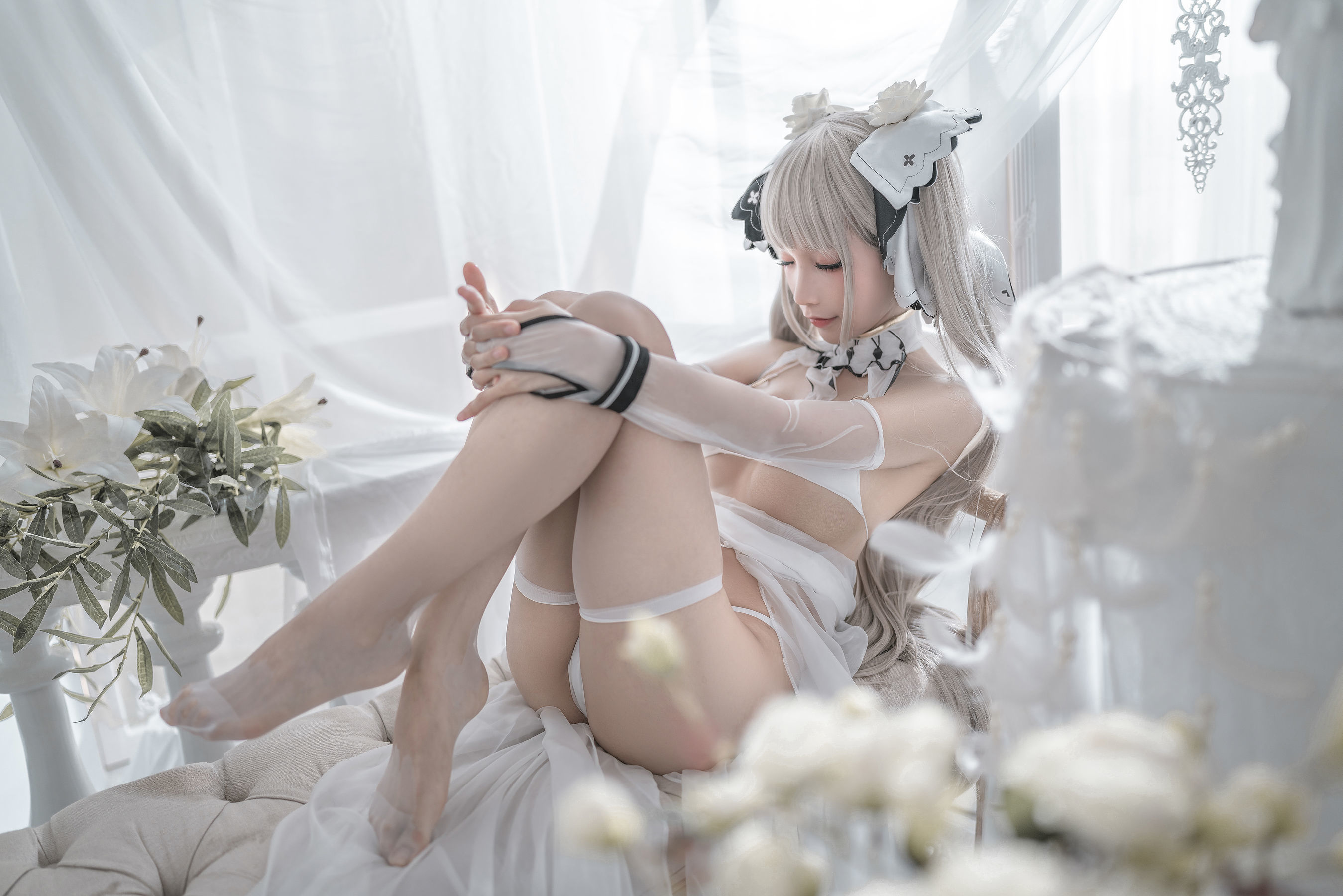 Welfare COS] Anime Blogger Chun Mo Mo - Formidable Wedding Dress