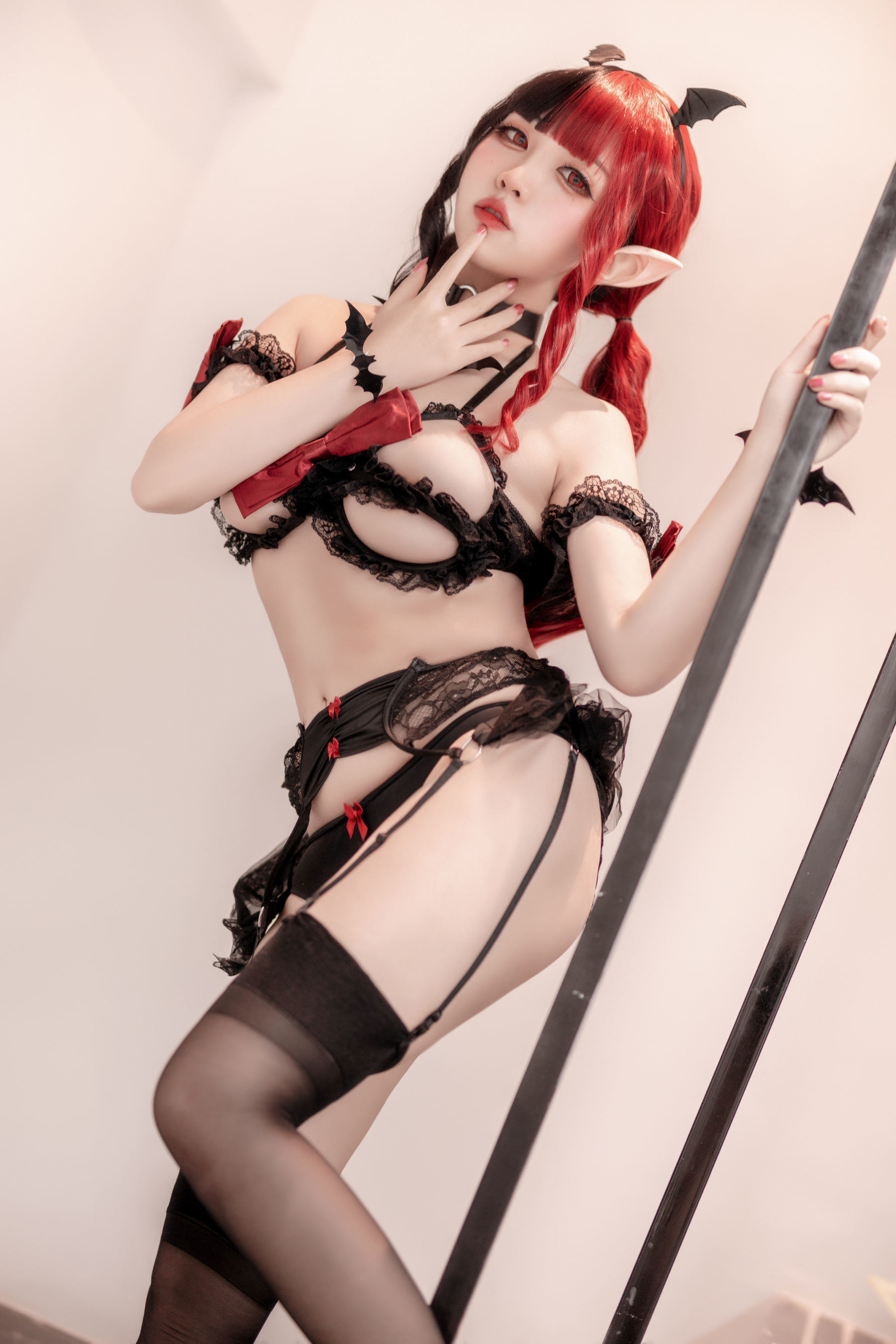 ファンサービスCOS] アニメブロガー 猫田聖奈奈(桃のちゅうちゅう) - 拘束悪魔
