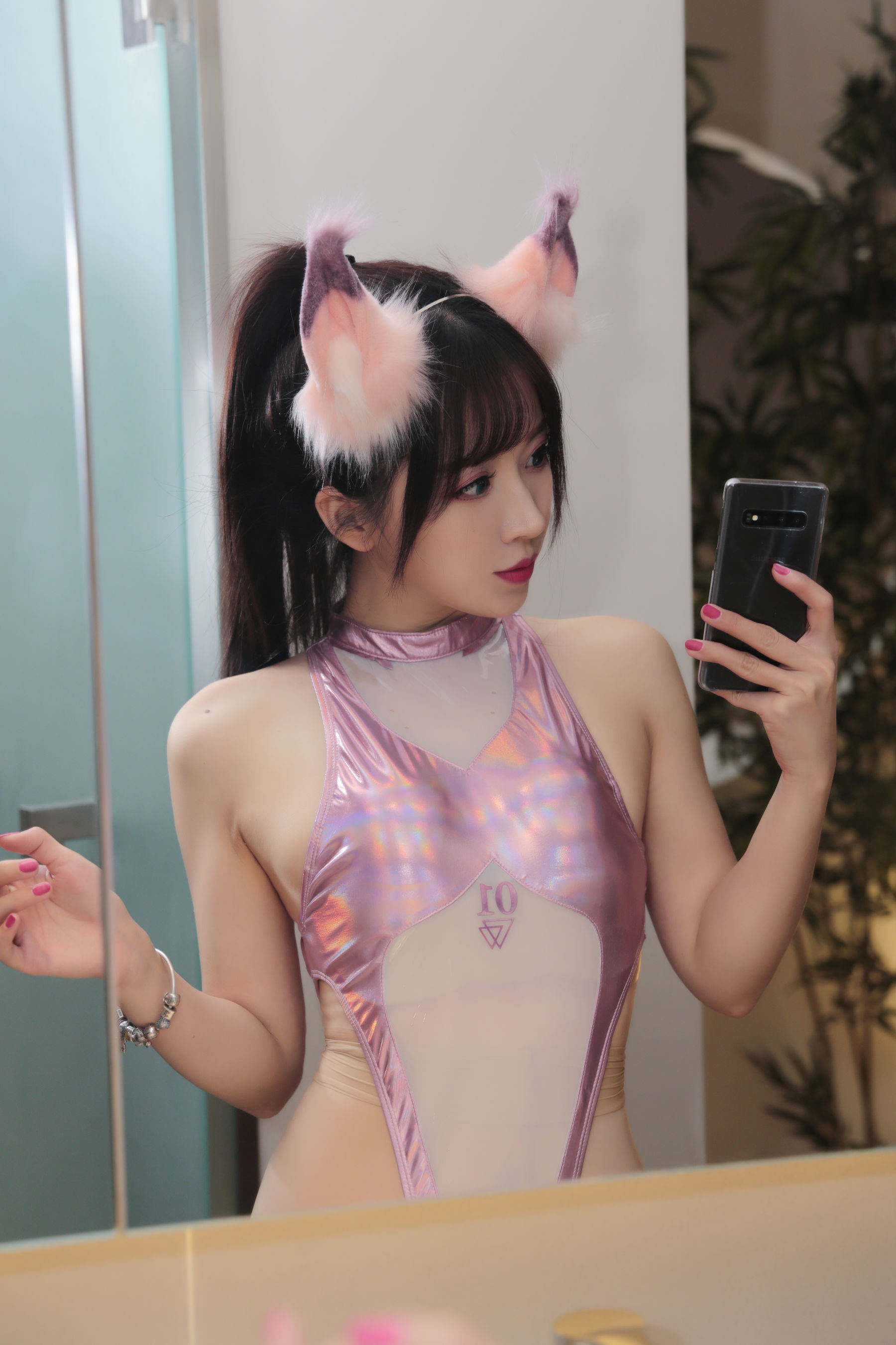 福利COS] 斗魚主播小女巫露娜 - 普通鐳射紫
