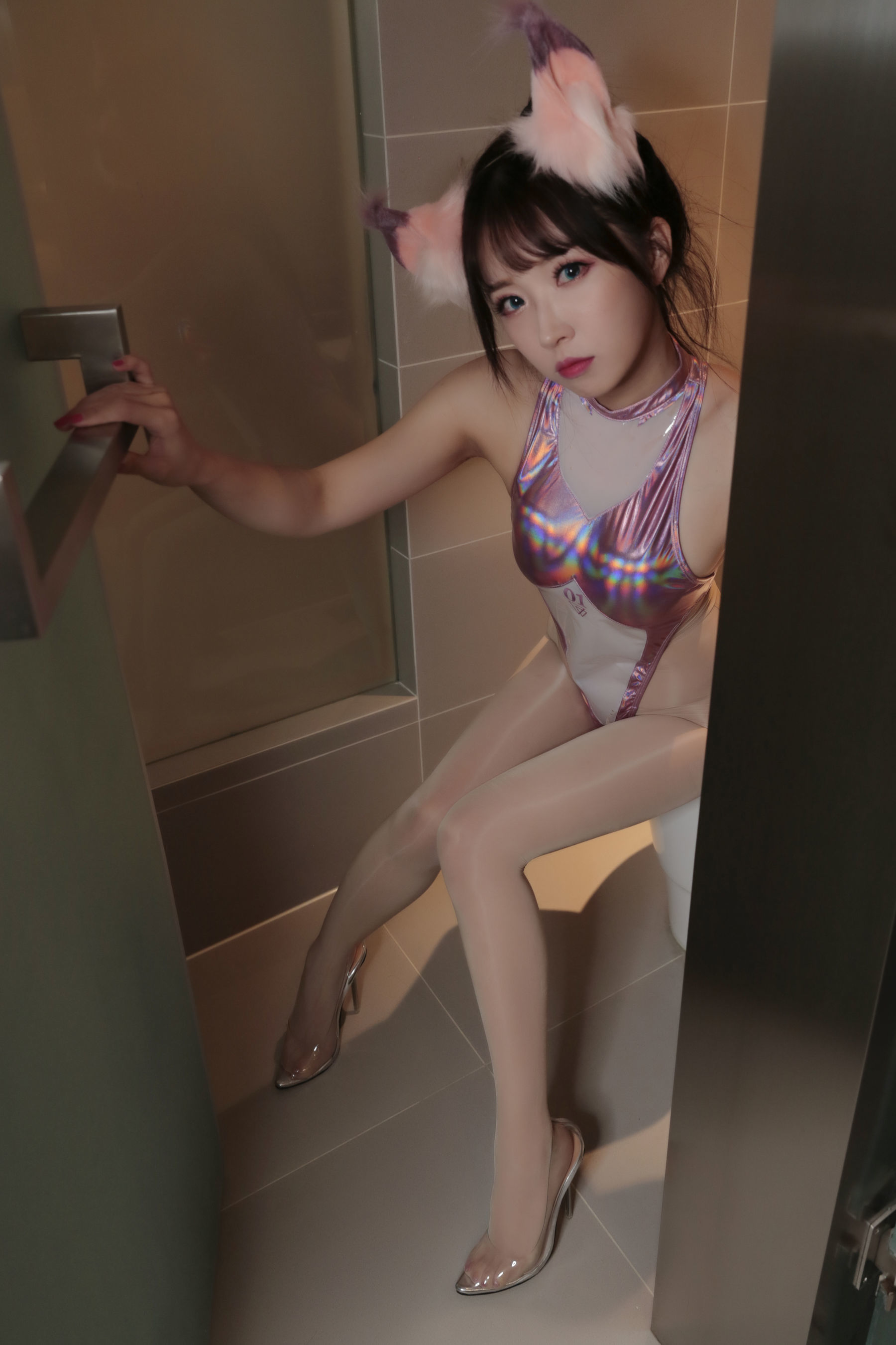 福利COS] 斗魚主播小女巫露娜 - 普通鐳射紫