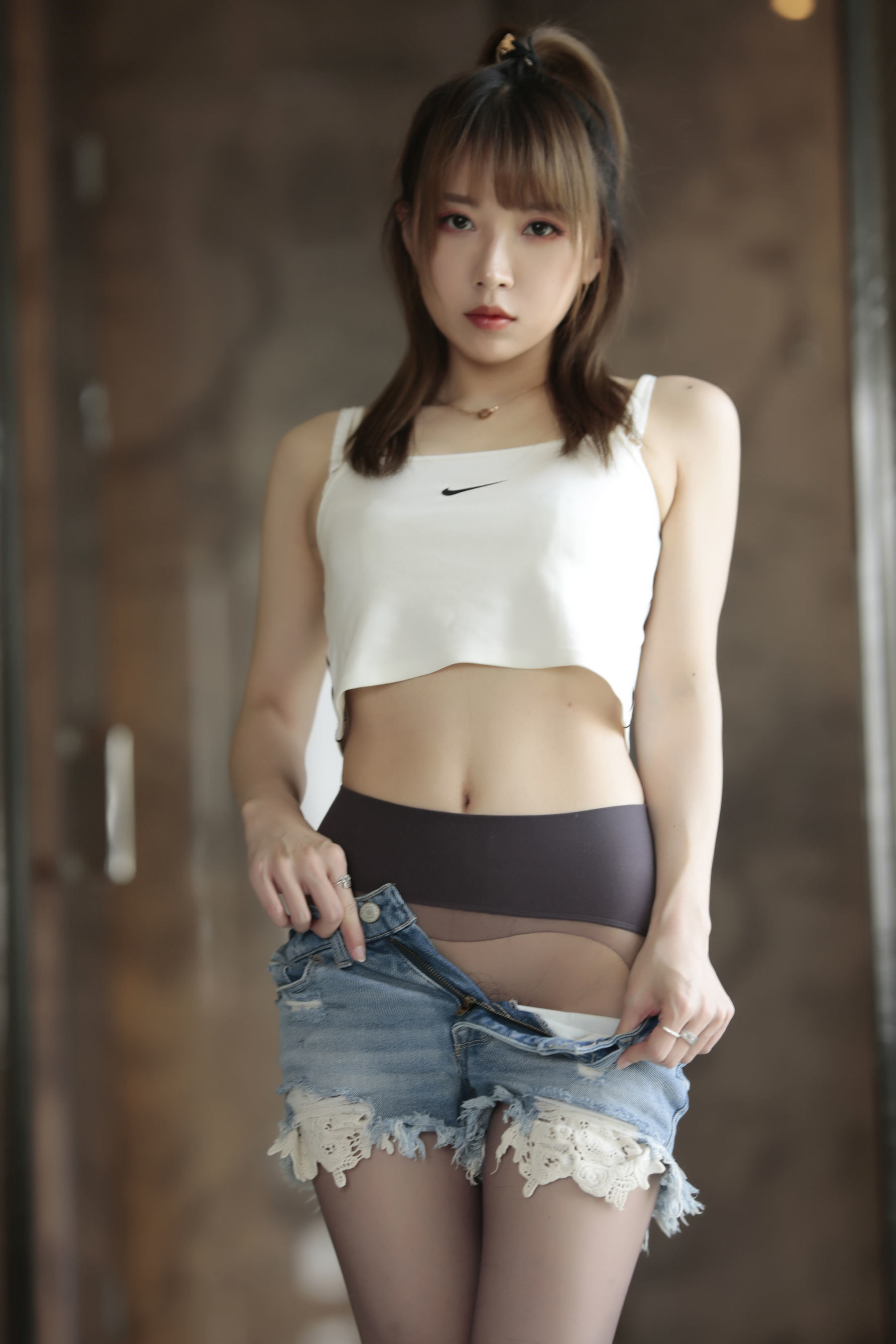 Welfare COS] Douyu streamer Little Witch Luna - Quần short bò