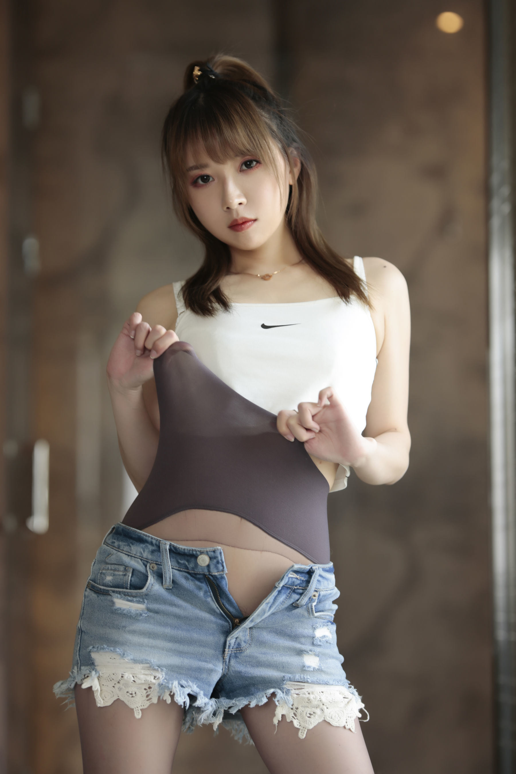 Welfare COS] Douyu streamer Little Witch Luna - Quần short bò