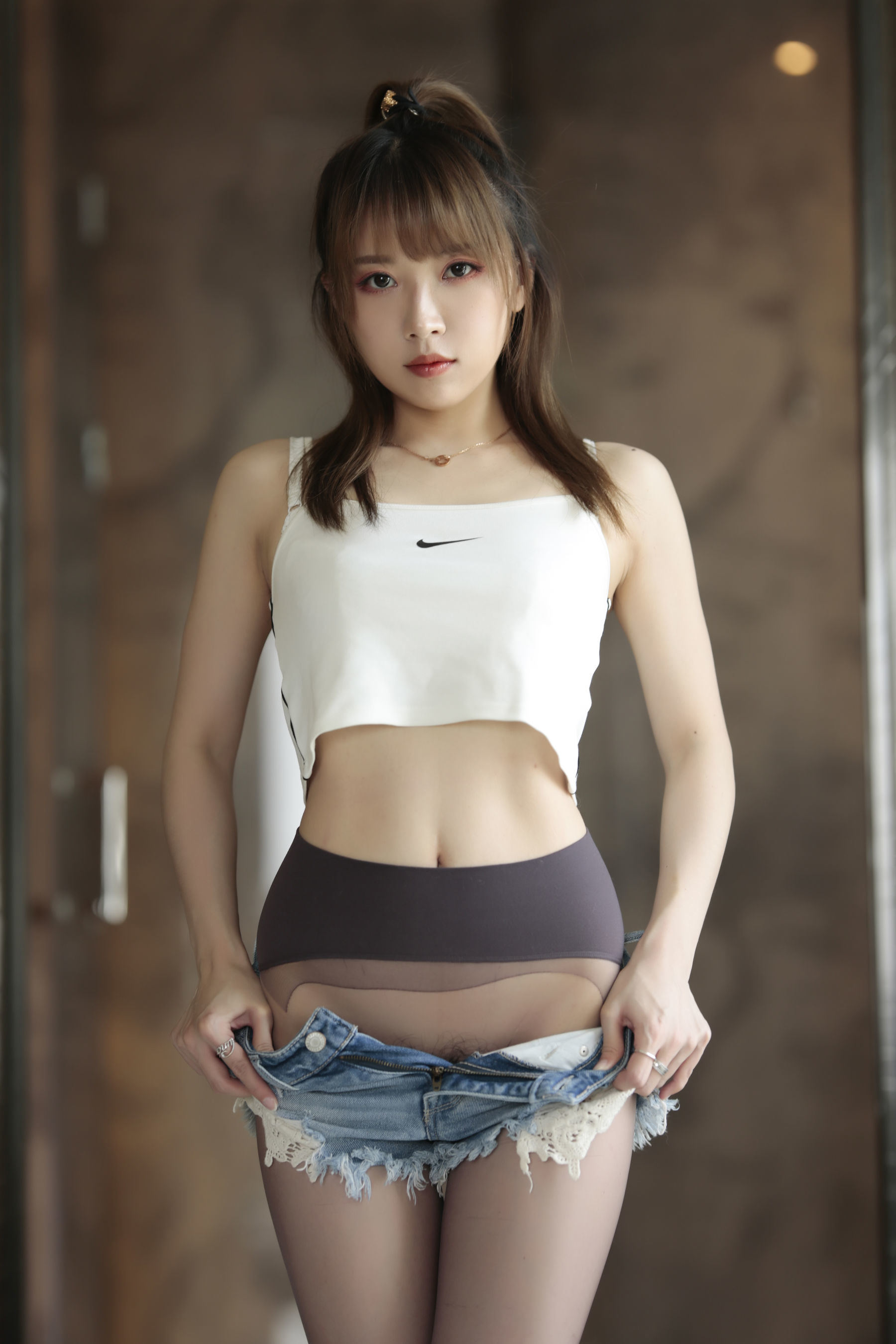 Welfare COS] Douyu streamer Little Witch Luna - Quần short bò