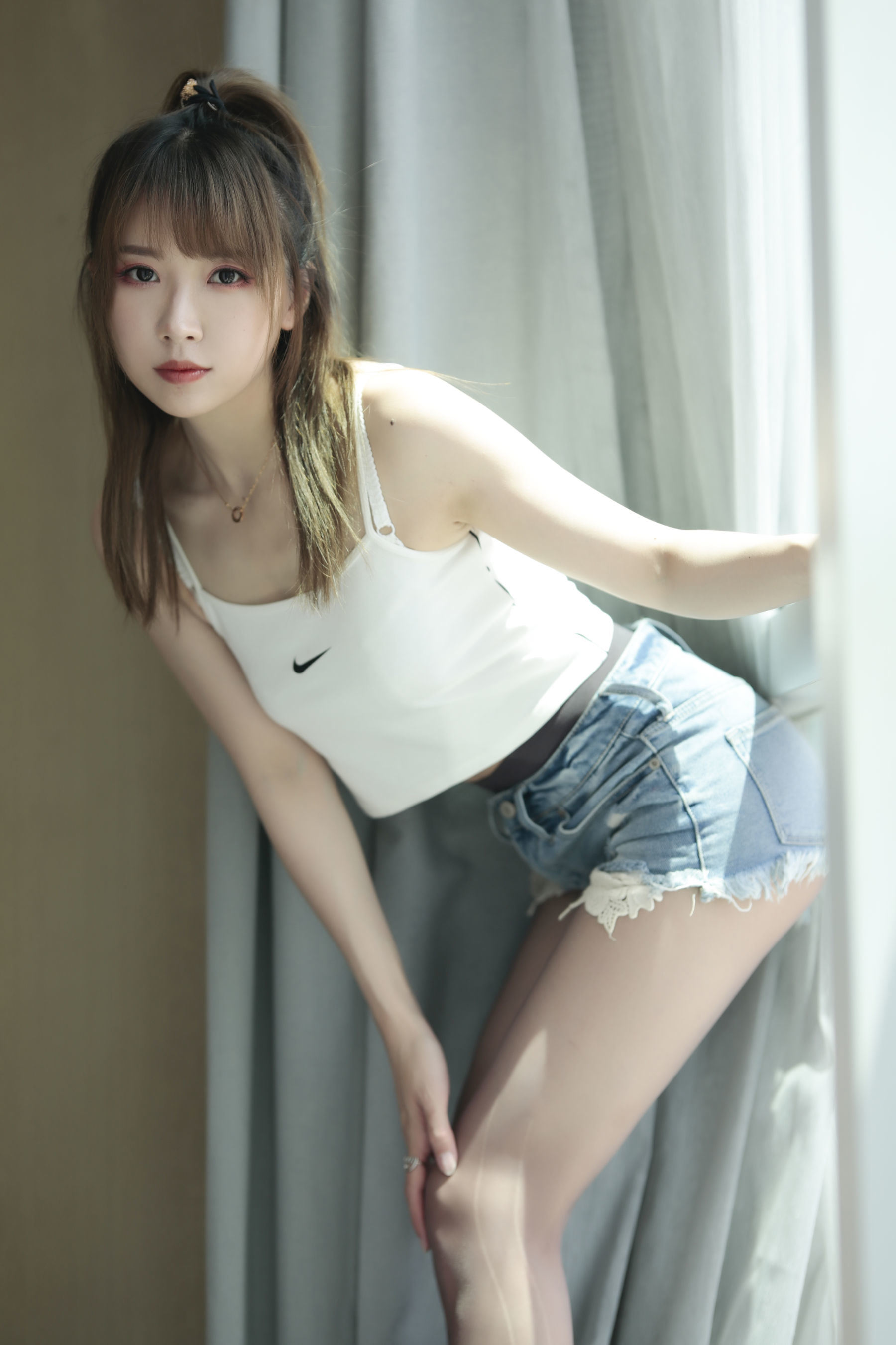 ファンサービスCOS] ドウユウ主播 小魔女ルナ - カウボーイ小パンツ