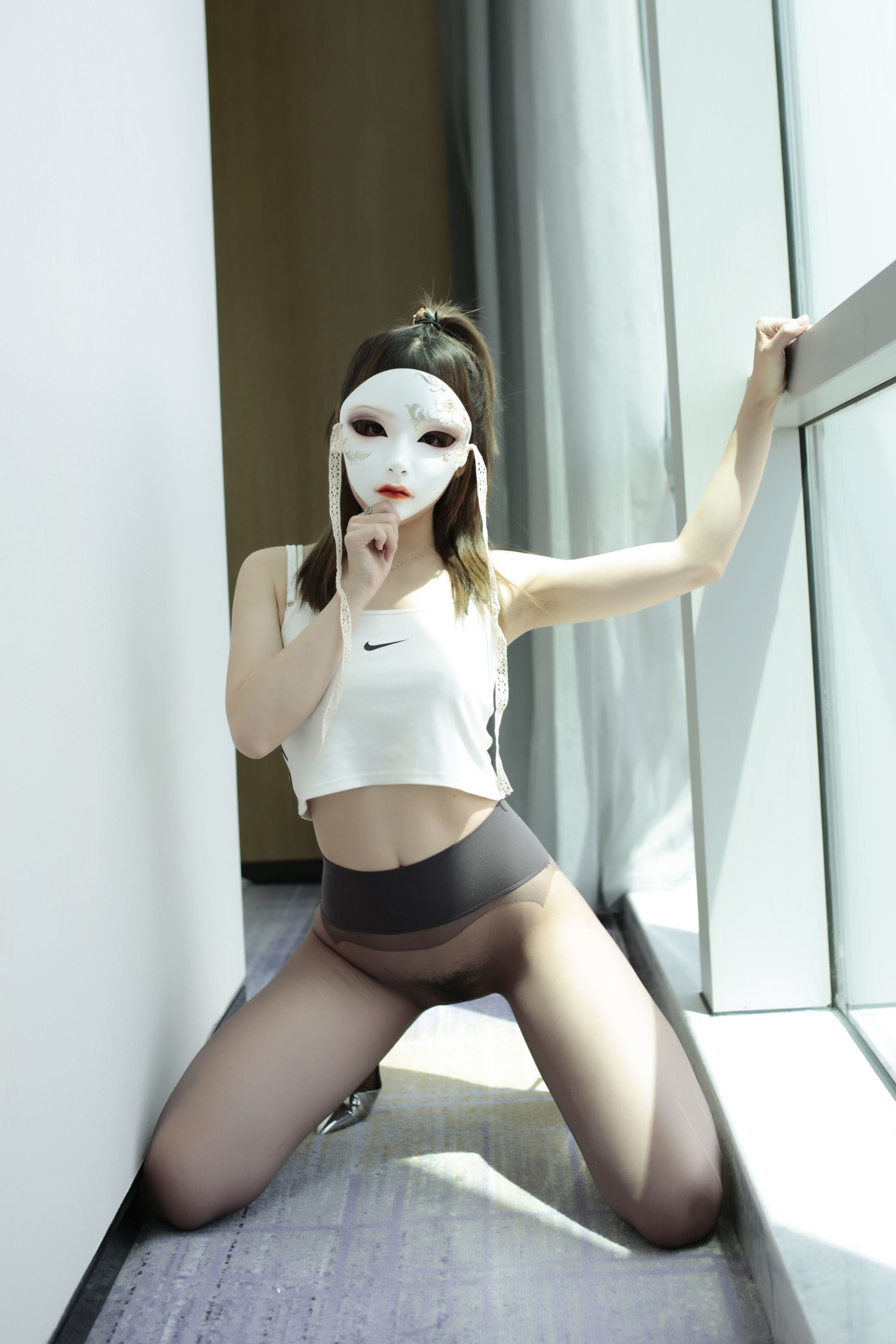 ファンサービスCOS] ドウユウ主播 小魔女ルナ - カウボーイ小パンツ