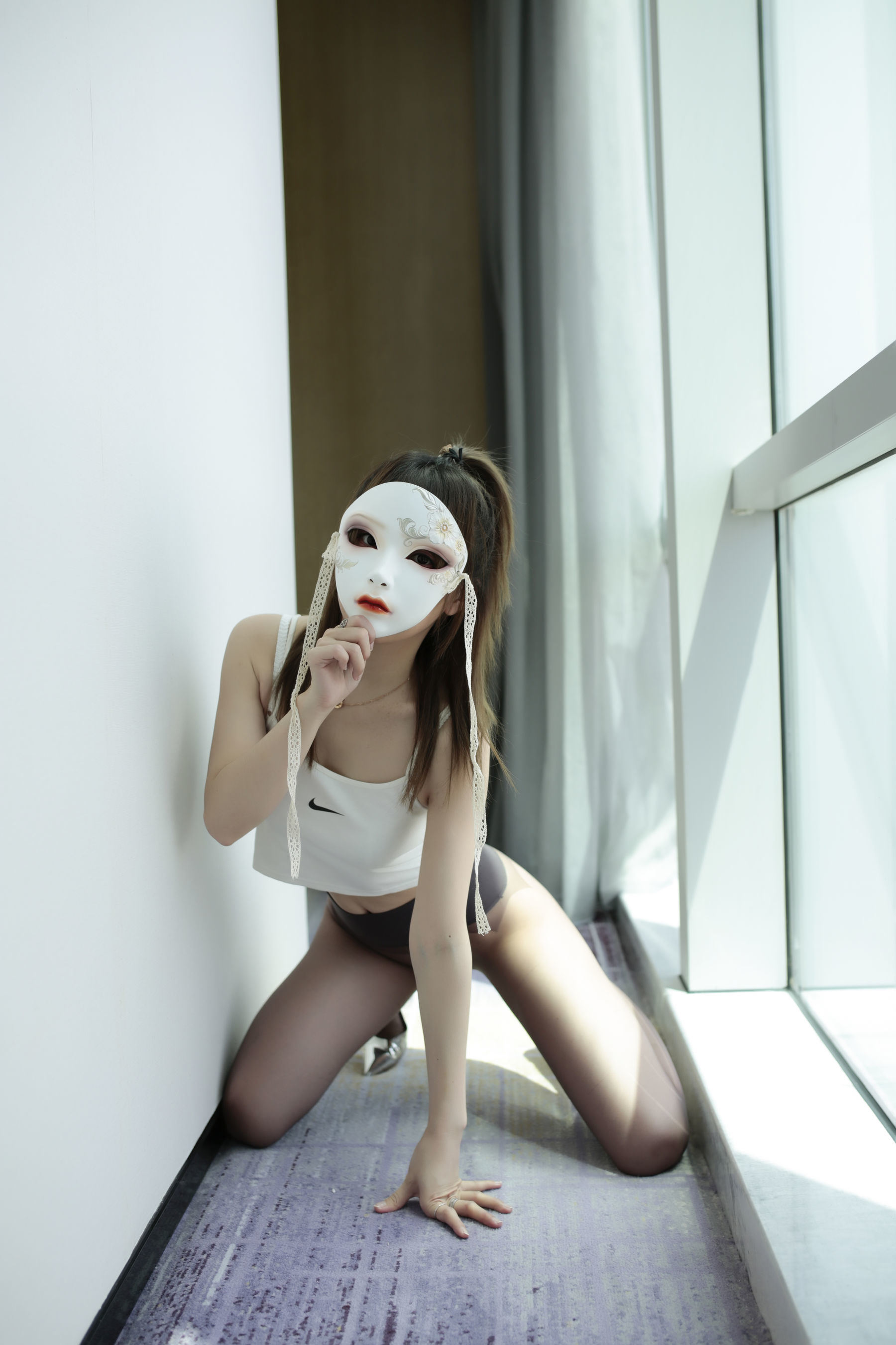 ファンサービスCOS] ドウユウ主播 小魔女ルナ - カウボーイ小パンツ