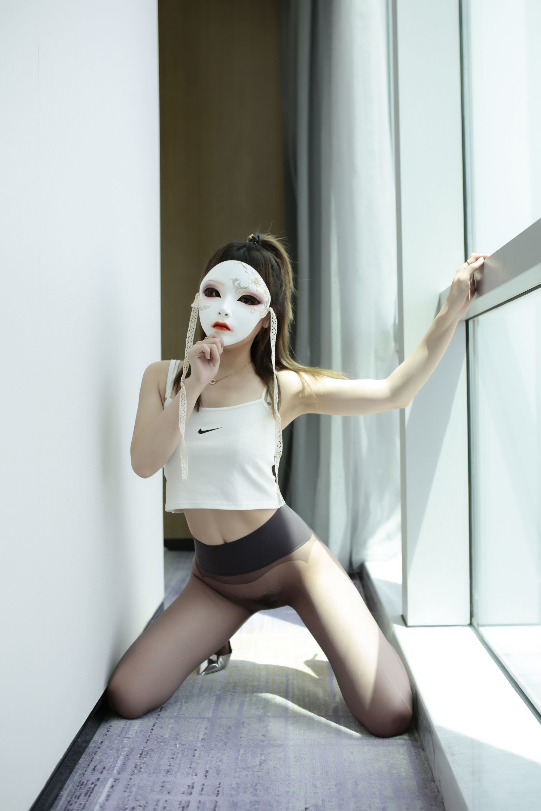 ファンサービスCOS] ドウユウ主播 小魔女ルナ - カウボーイ小パンツ