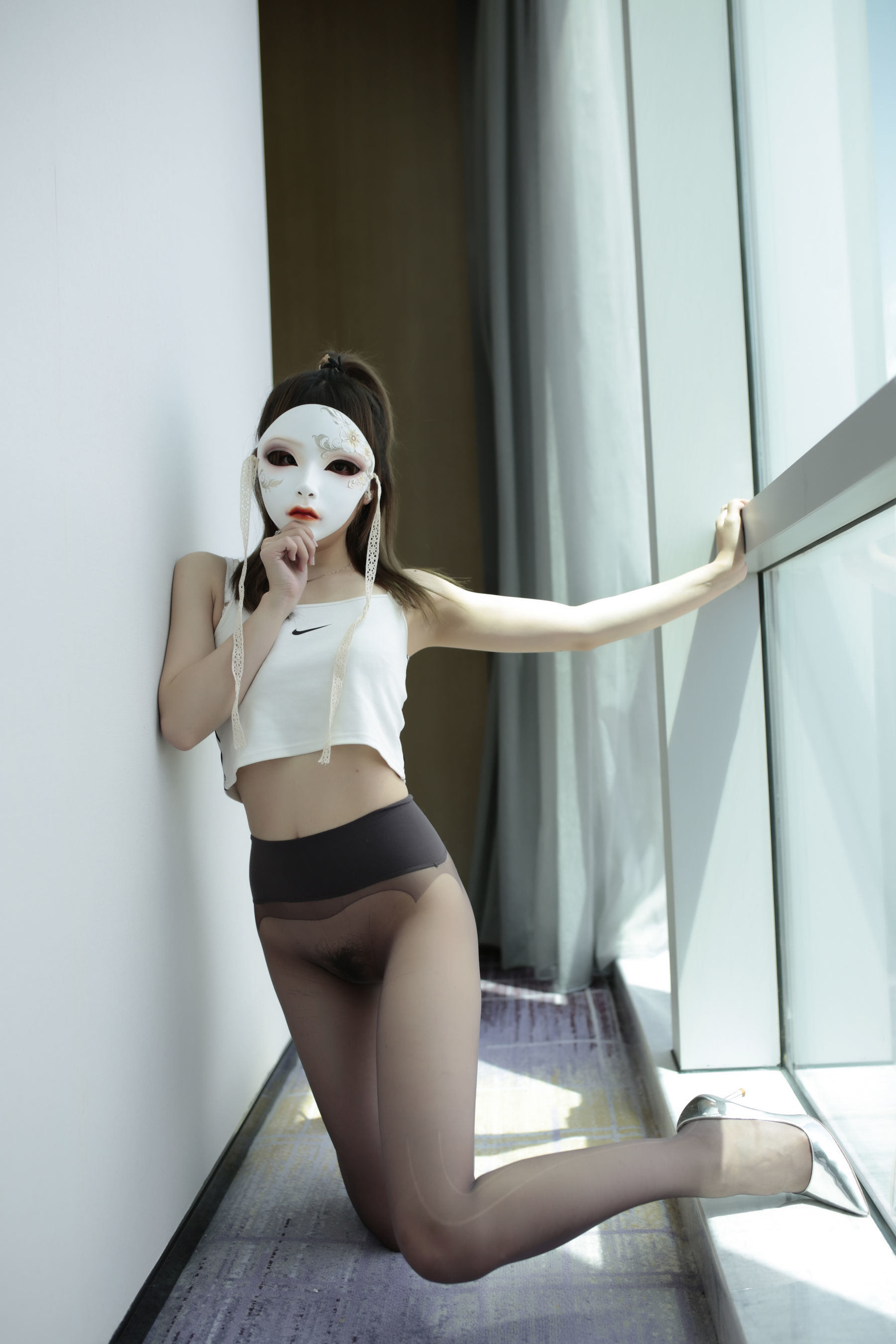 ファンサービスCOS] ドウユウ主播 小魔女ルナ - カウボーイ小パンツ