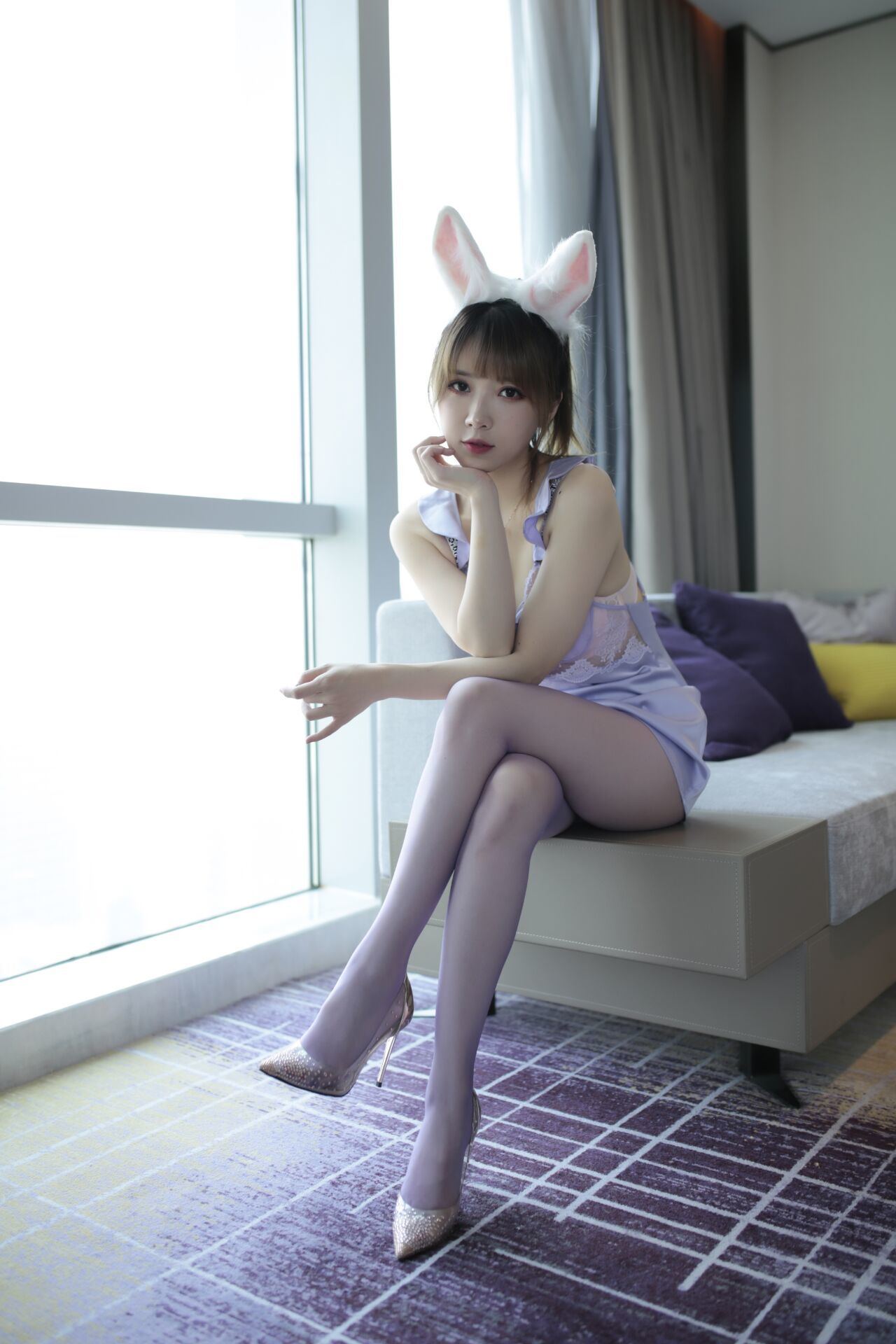 ウェルフェアCOS] ドウユ配信者 小さな魔女ルナ - ピンクパープルうさぎ