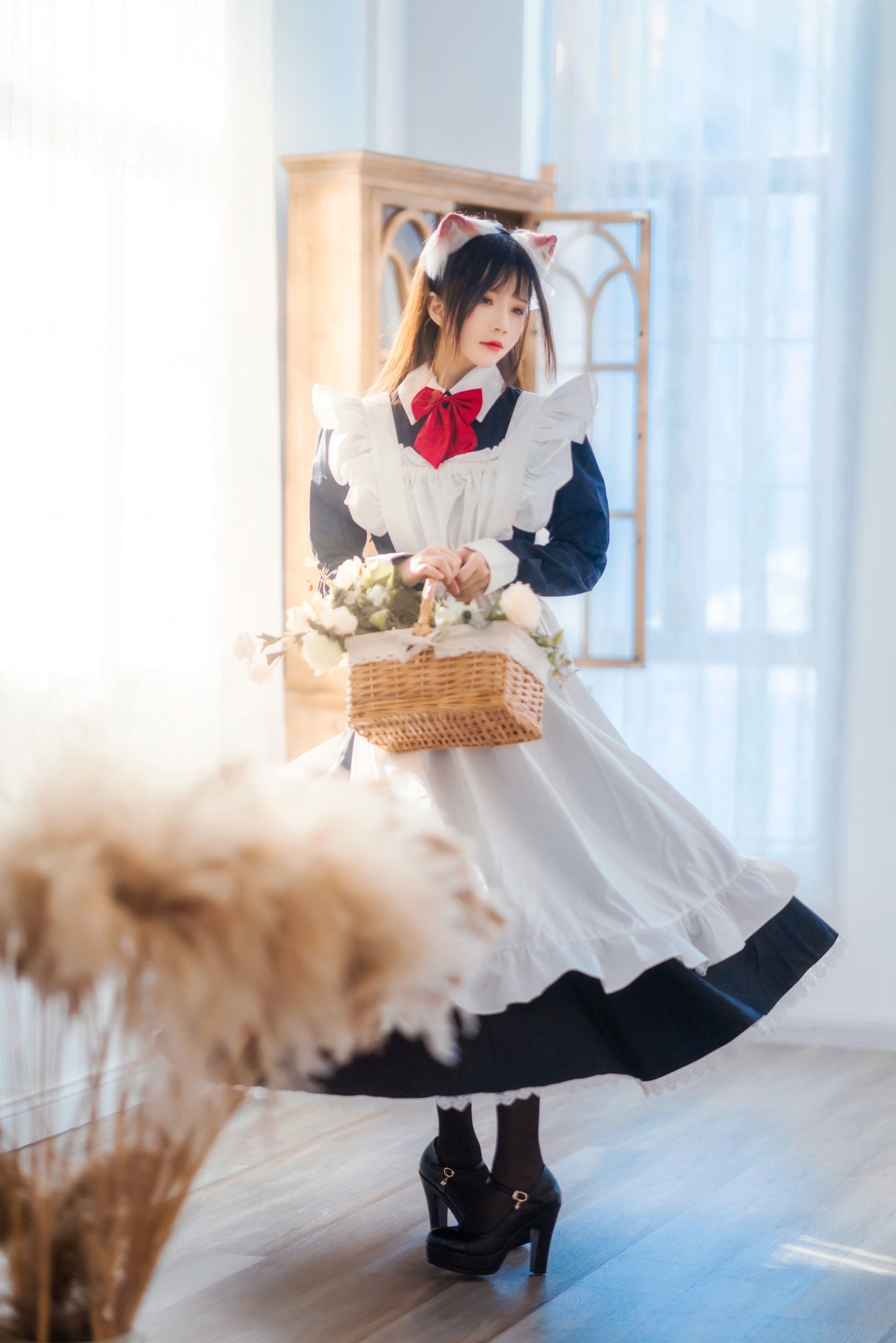 ファンサービスCOS] 桜桃喵 - ロングスカートの妹 抖