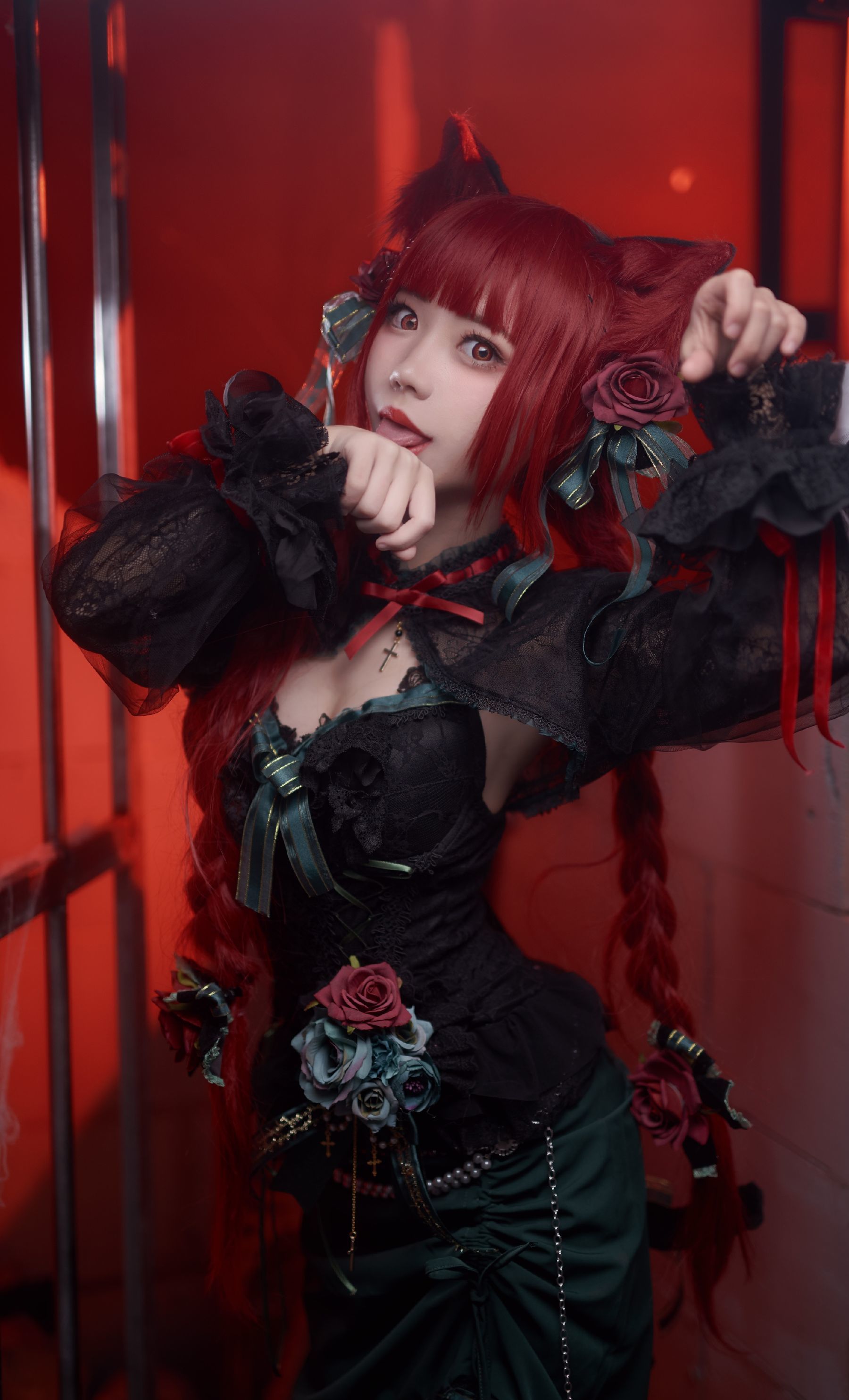 福利COS] 花柒哈娜 - 火焰猫燐
