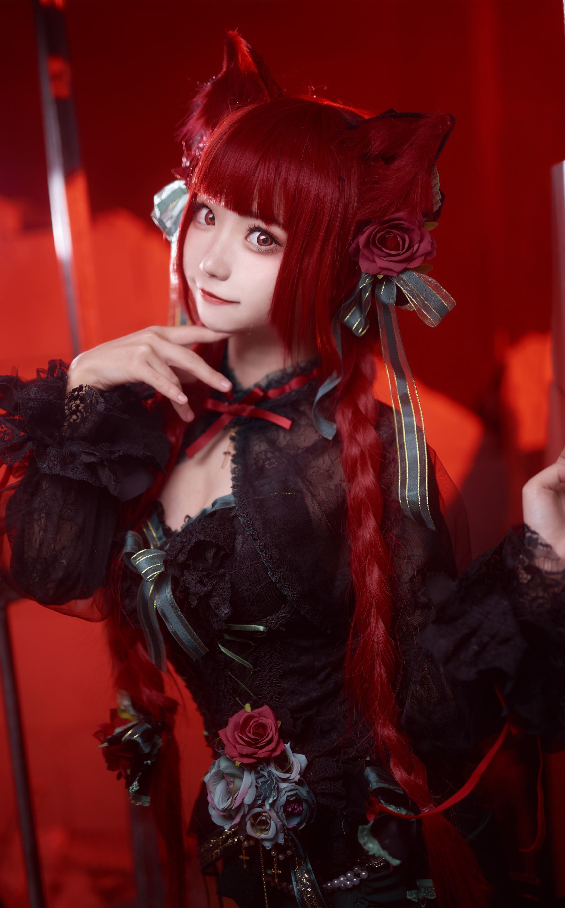 福利COS] 花柒哈娜 - 火焰猫燐
