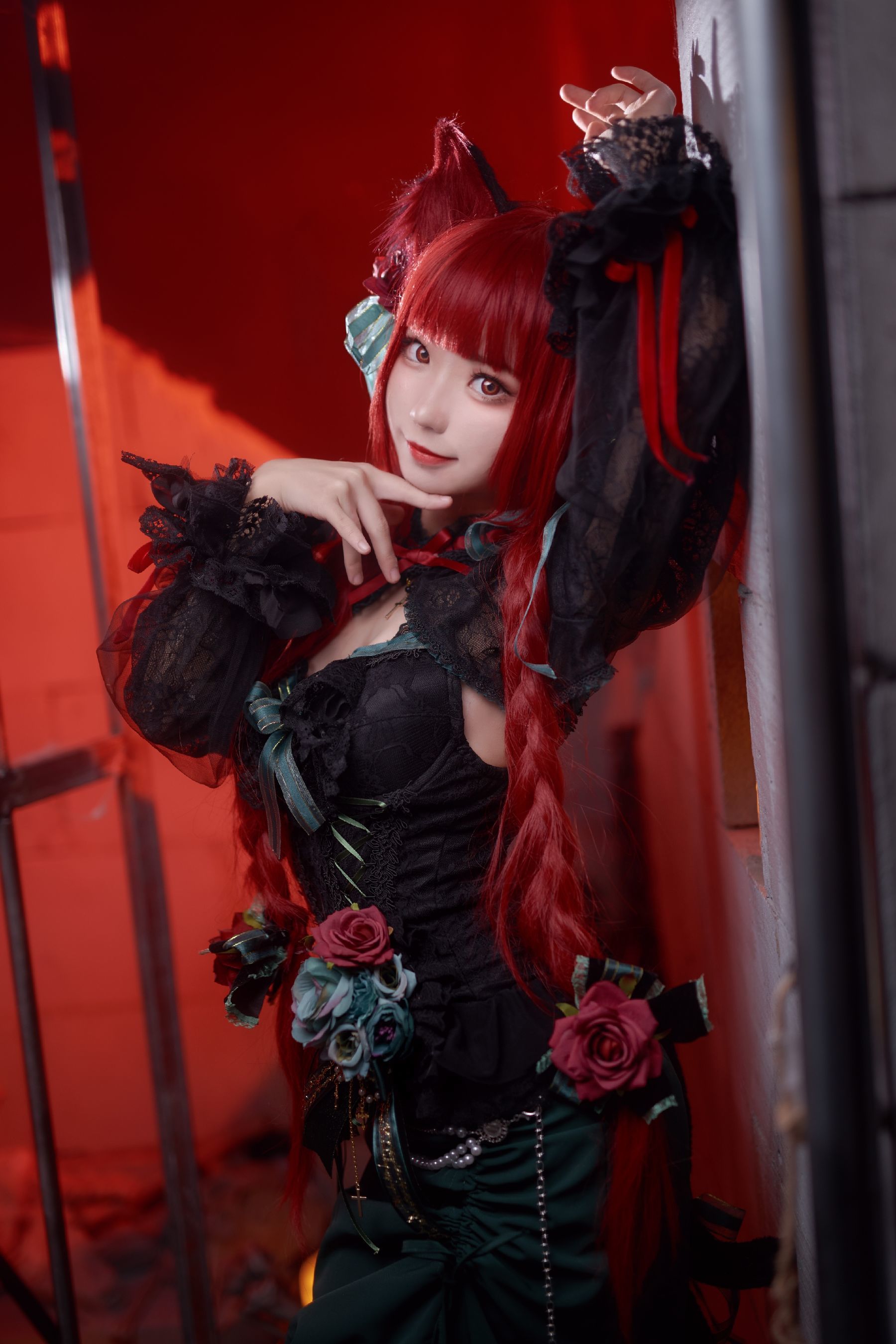 福利COS] 花柒哈娜 - 火焰猫燐