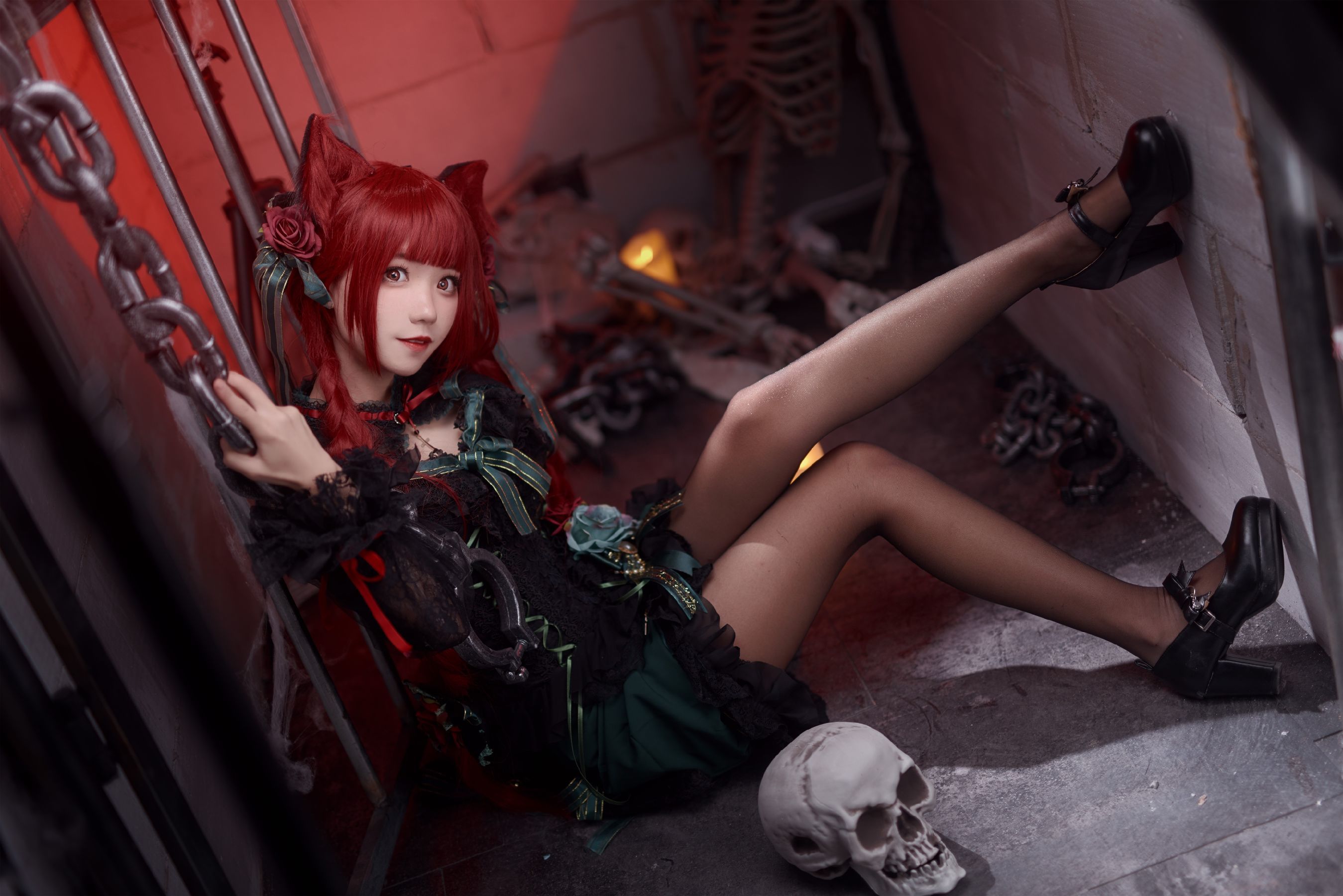 福利COS] 花柒哈娜 - 火焰猫燐
