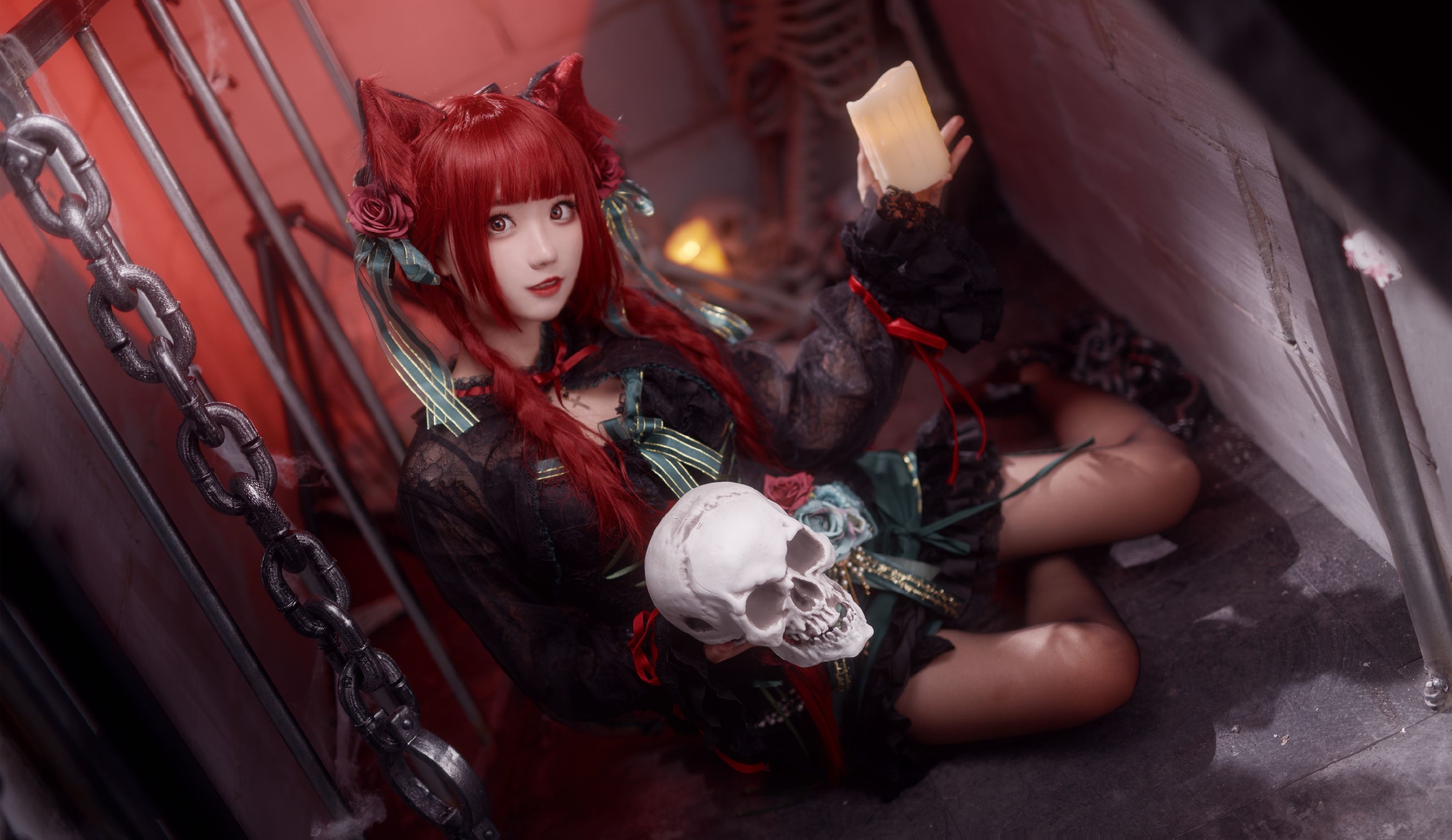 福利COS] 花柒哈娜 - 火焰猫燐