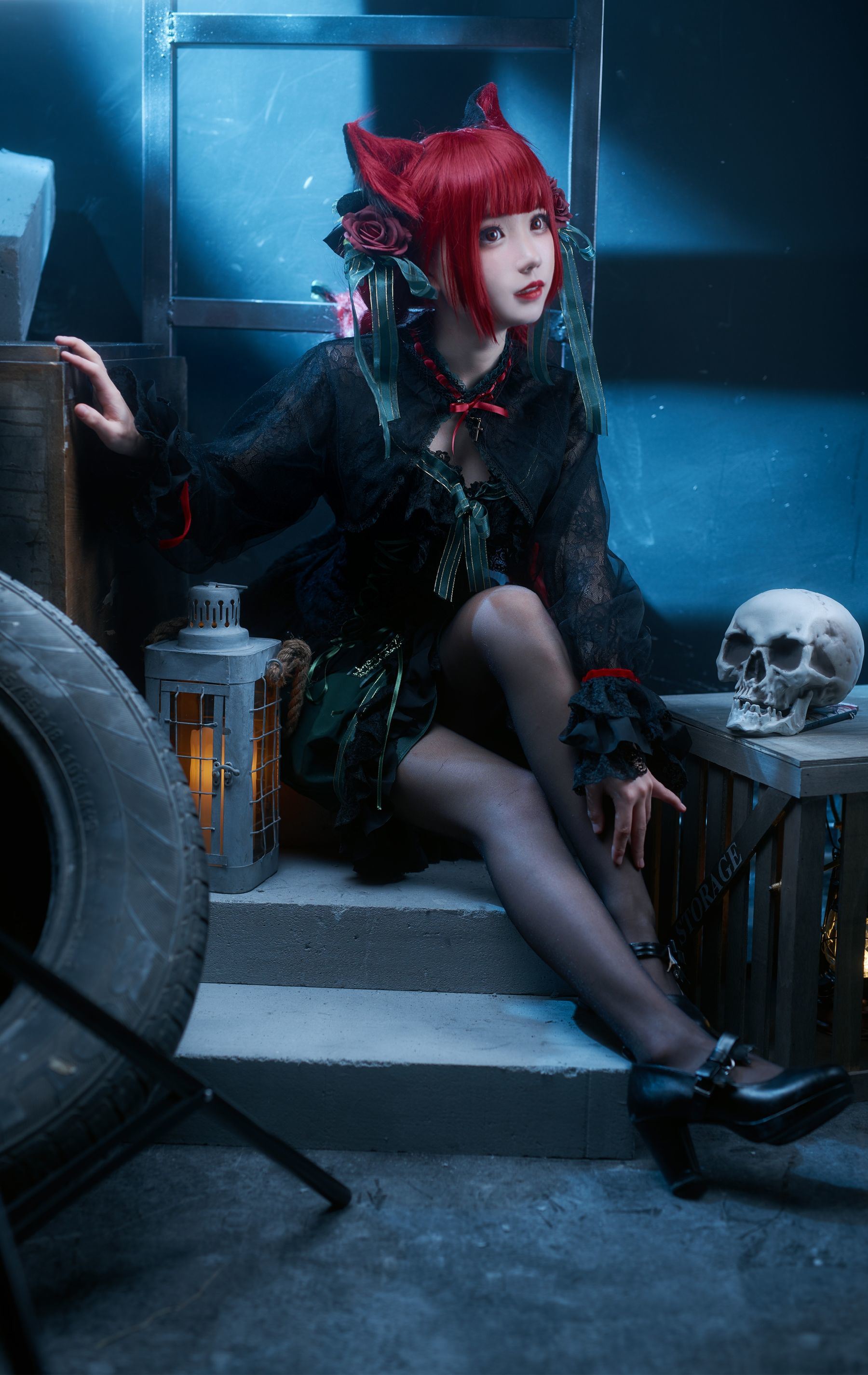 福利COS] 花柒哈娜 - 火焰猫燐