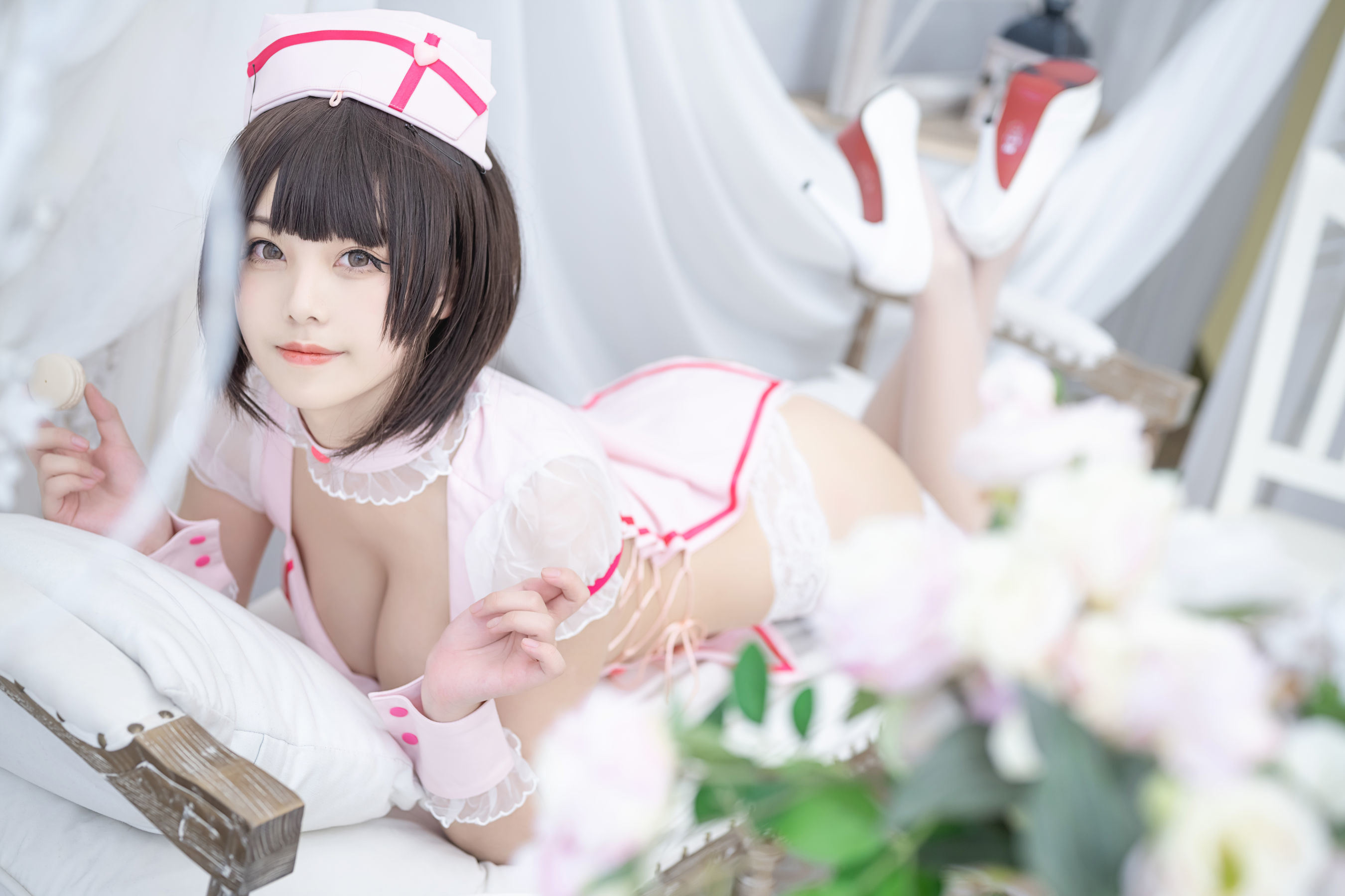 Welfare Cosplay] Moe Style Miss Honey Cat Qiu - Little Nurse