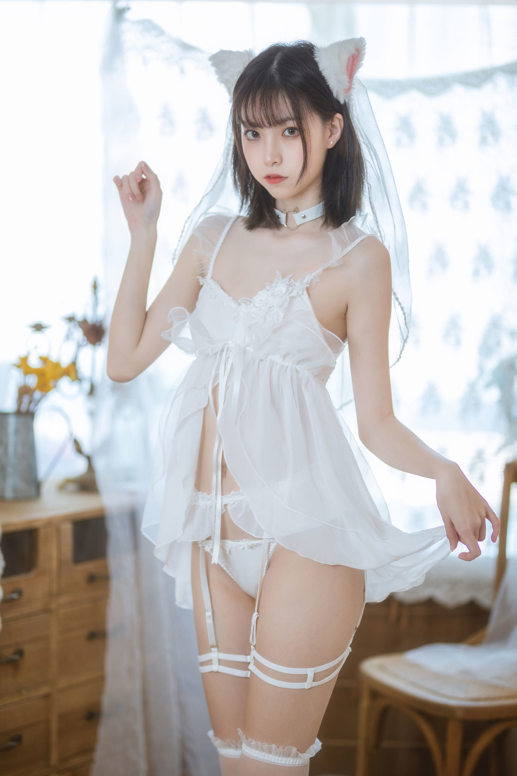 Phúc lợi COS] Hứa Lan - Thiếu nữ váy trắng