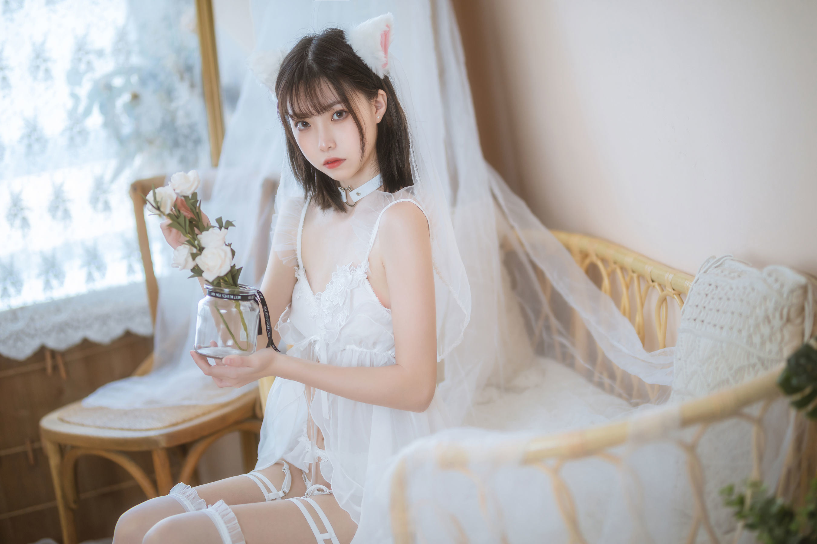 Phúc lợi COS] Hứa Lan - Thiếu nữ váy trắng