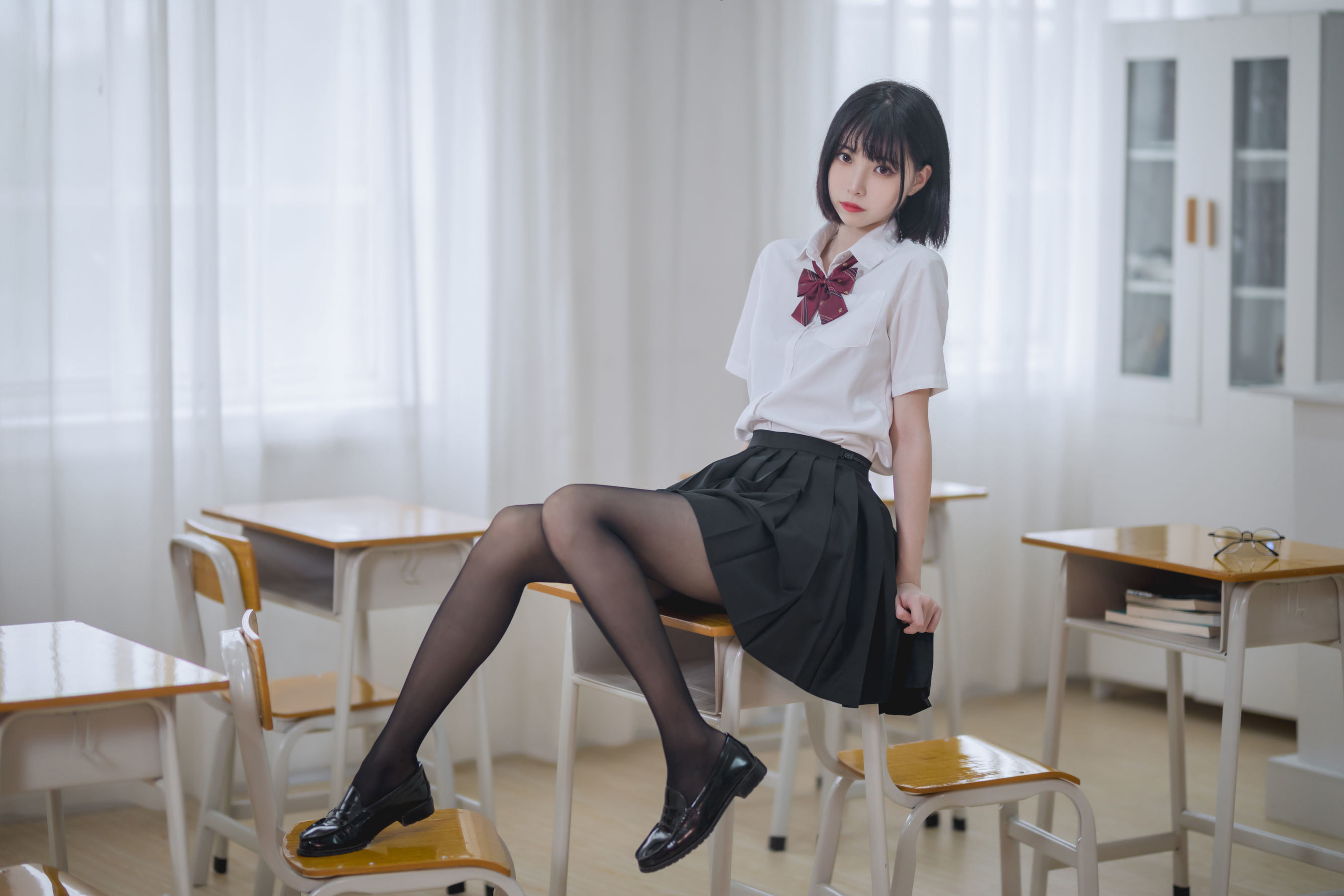 Welfare Cosplay] Xu Lan - Classroom JK Black Silk