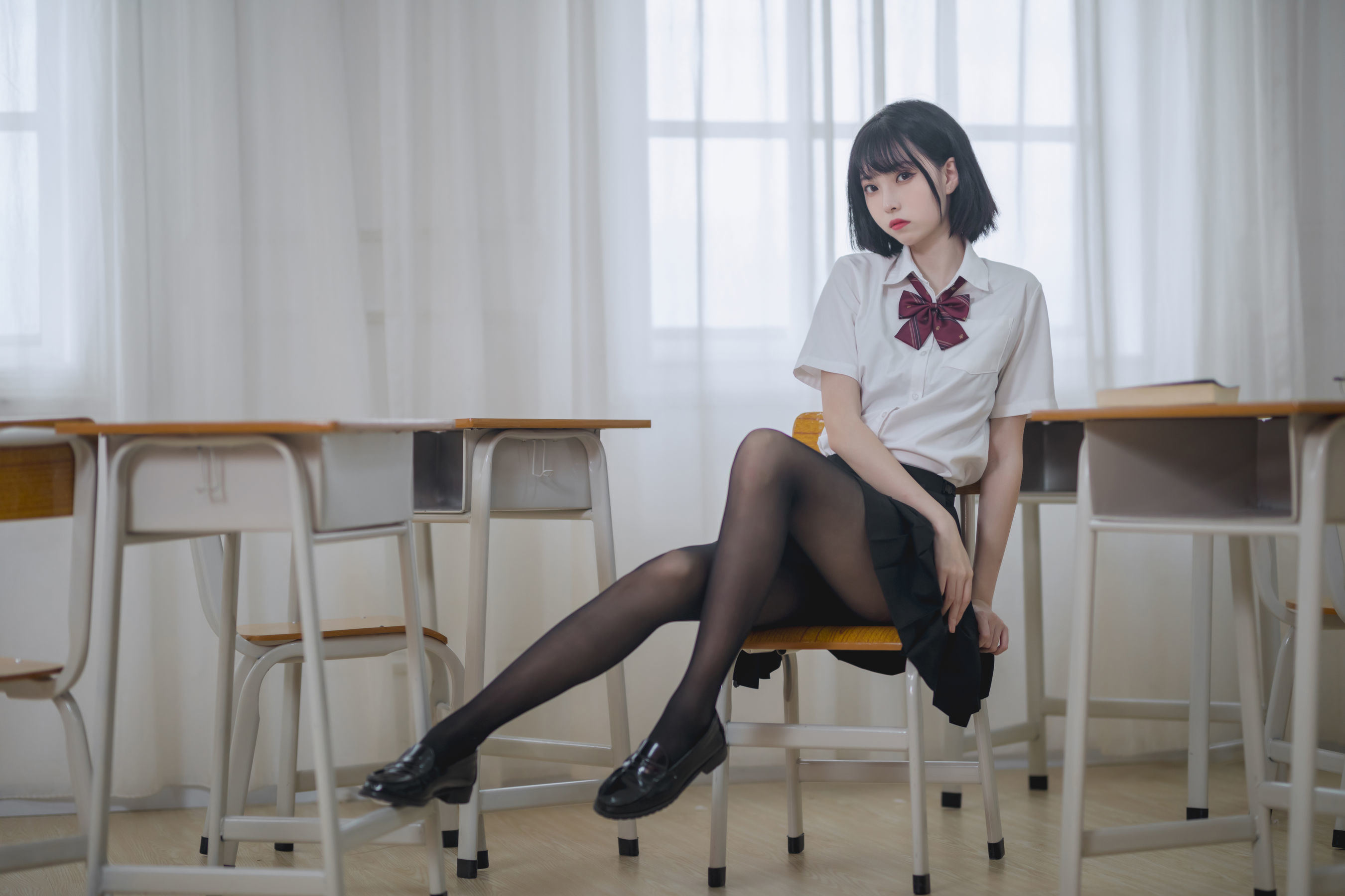 Welfare Cosplay] Xu Lan - Classroom JK Black Silk