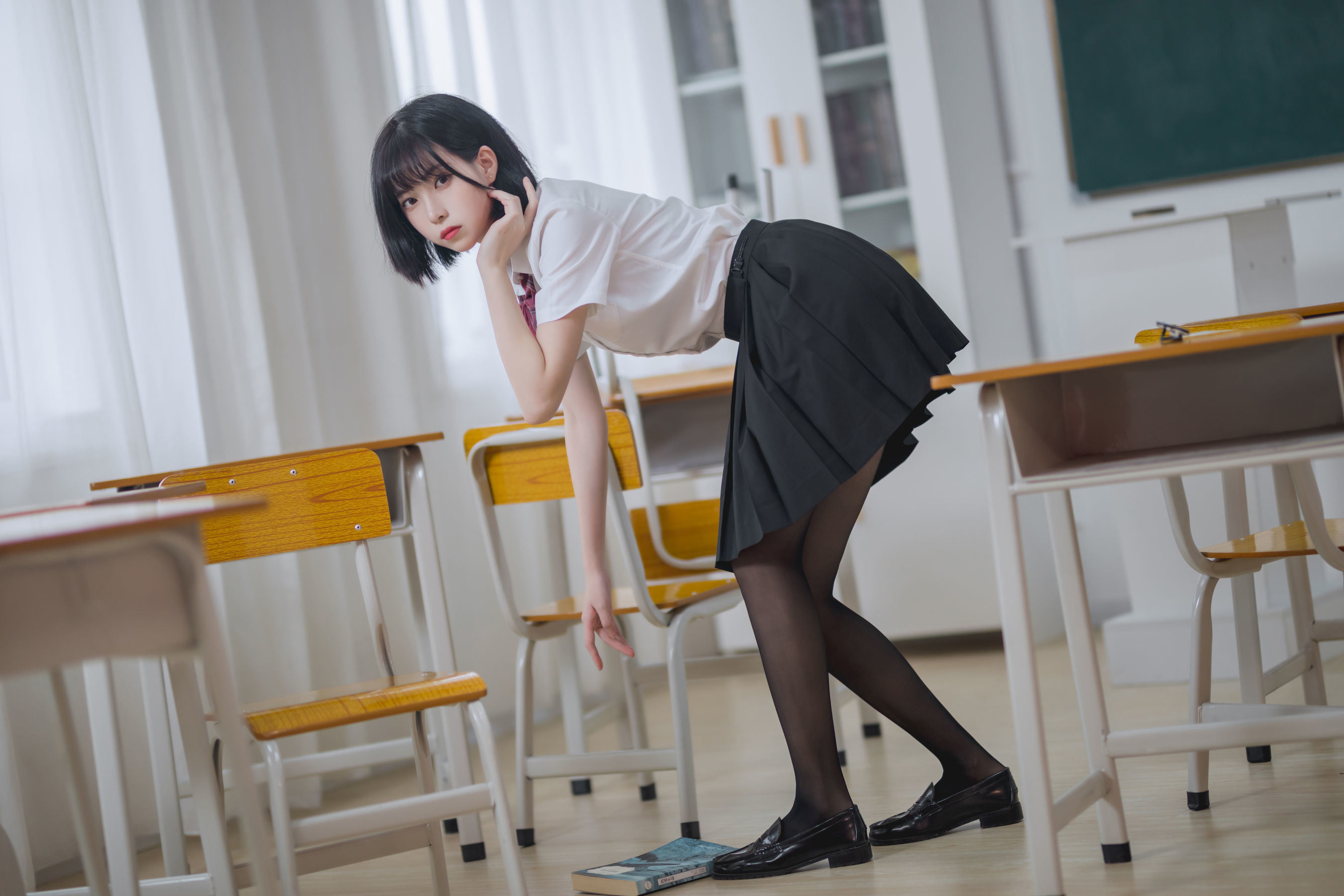 Welfare Cosplay] Xu Lan - Classroom JK Black Silk