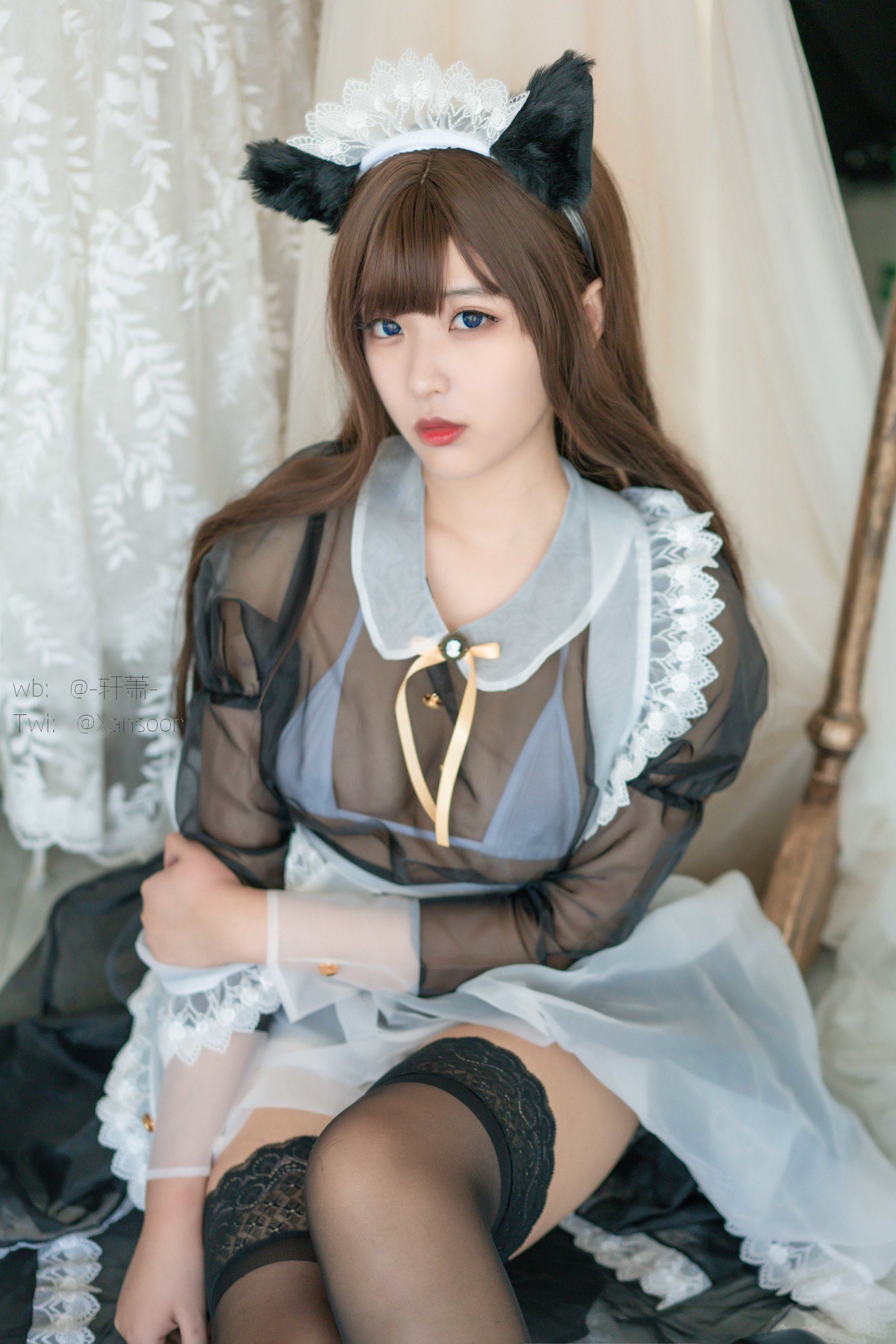 福利COS] 軒蕭學姐 - 透明女僕