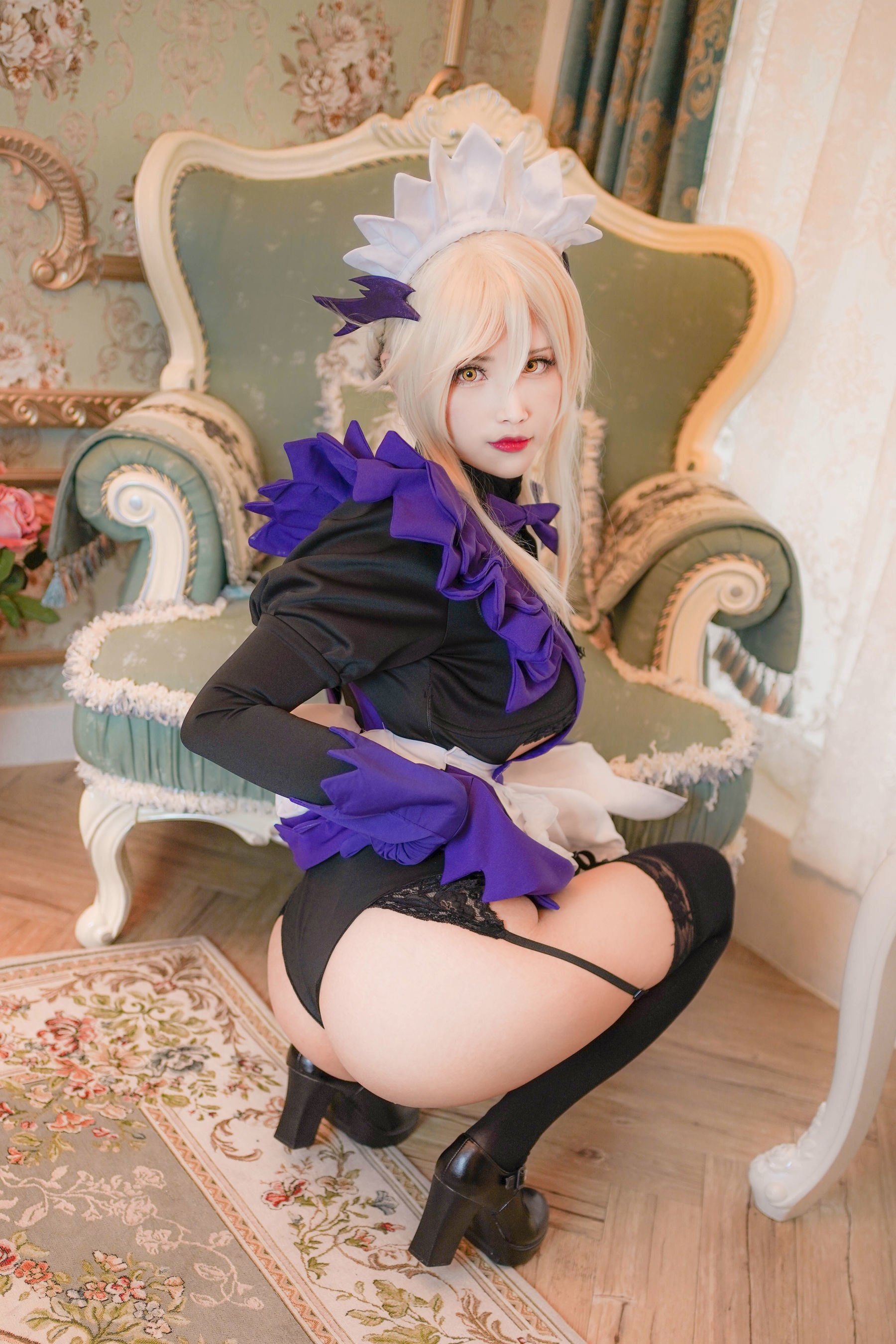 福利COS] Coser萱-卡婭 - 泳裝阿爾托莉雅女僕