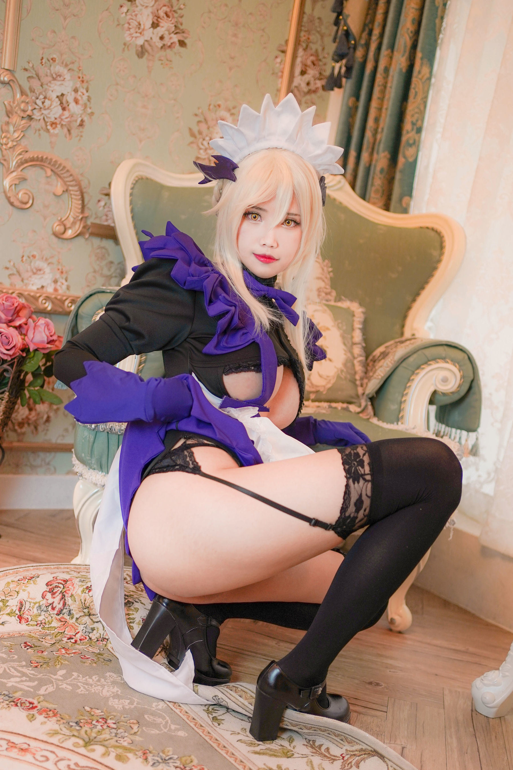 福利COS] Coser萱-卡婭 - 泳裝阿爾托莉雅女僕
