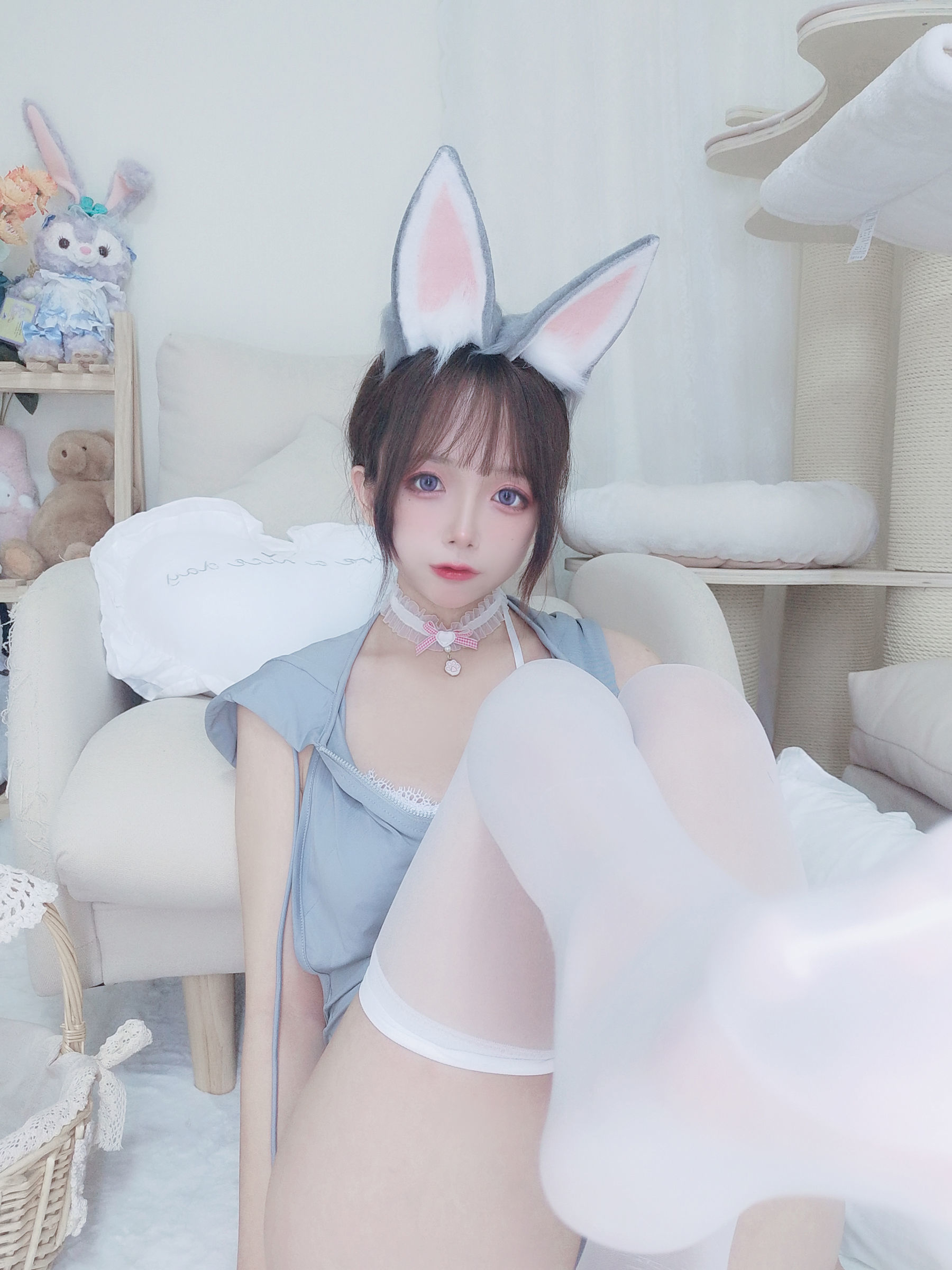 Phúc lợi COS] Cosplay Nhật Nại Giao - Thỏ Thỏ Áo hoodie