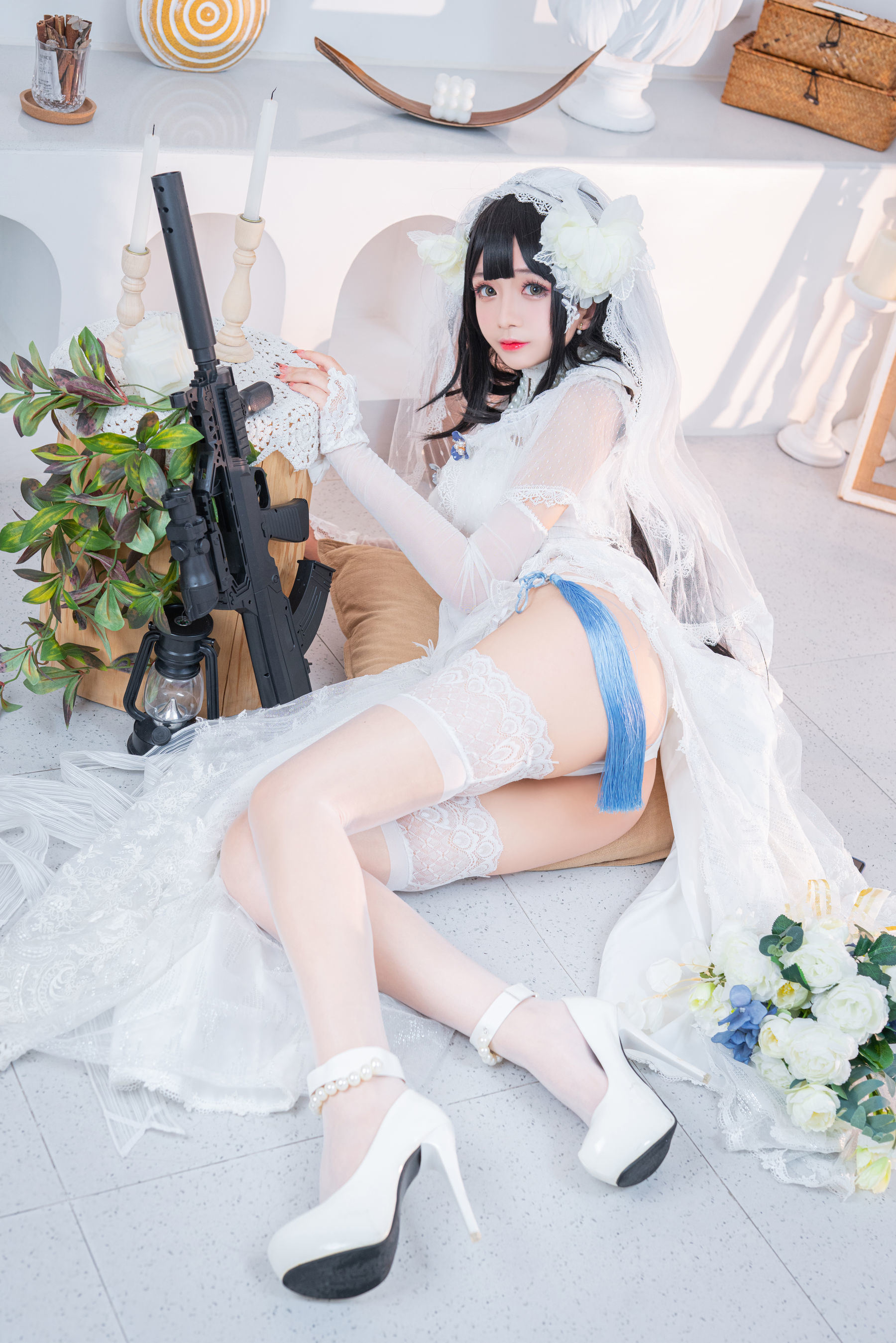 福利COS] Cosplay日奈嬌 - 95式婚紗