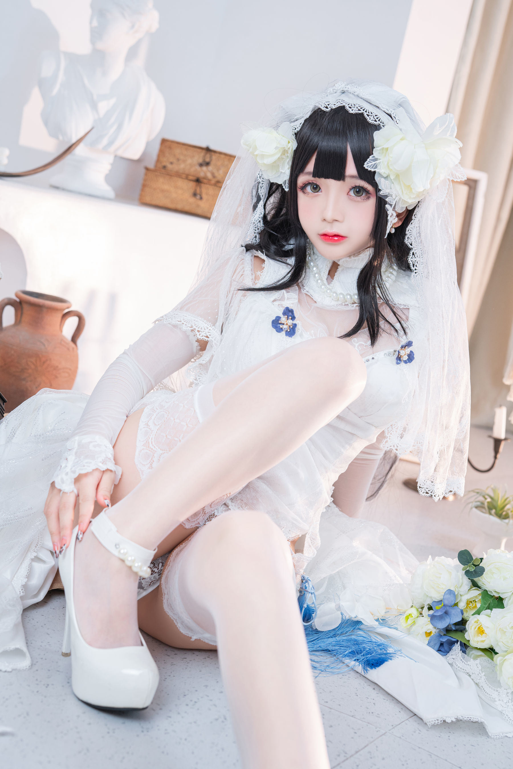 福利COS] Cosplay日奈嬌 - 95式婚紗