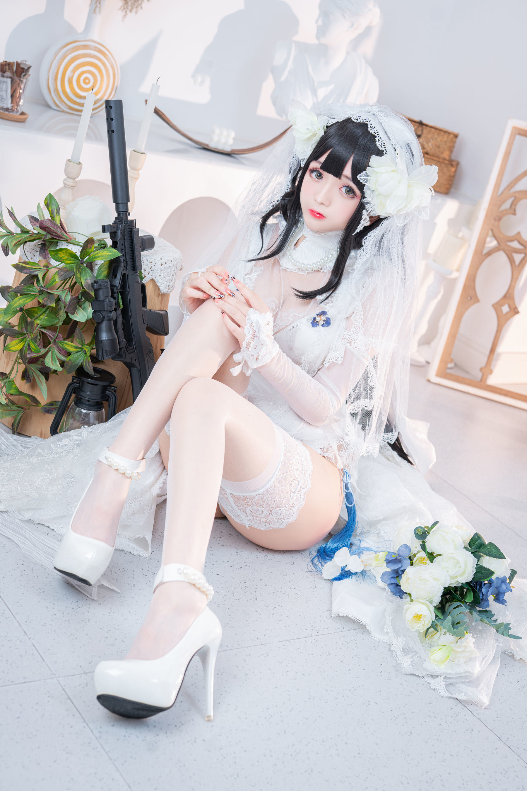 福利COS] Cosplay日奈嬌 - 95式婚紗