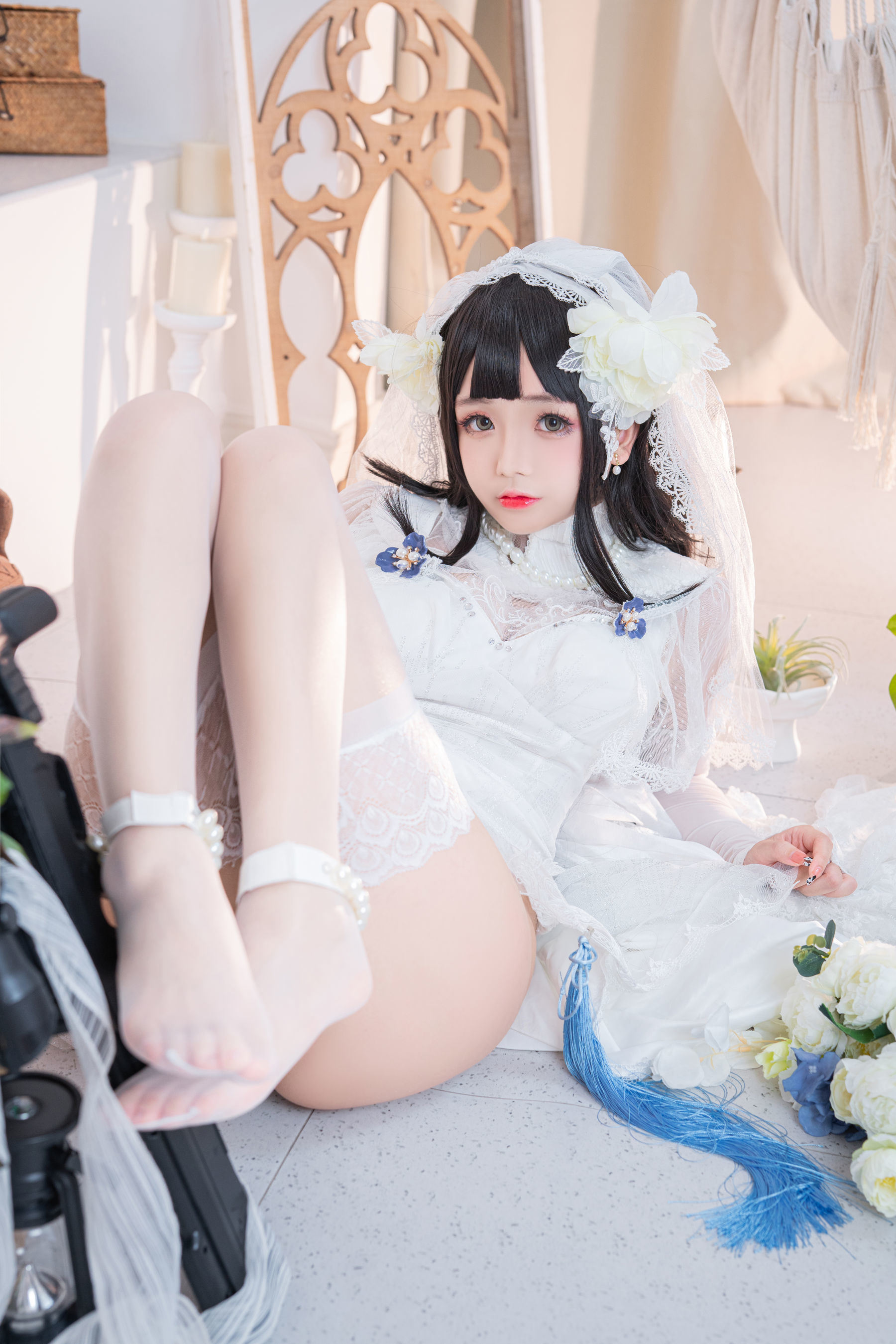 福利COS] Cosplay日奈嬌 - 95式婚紗