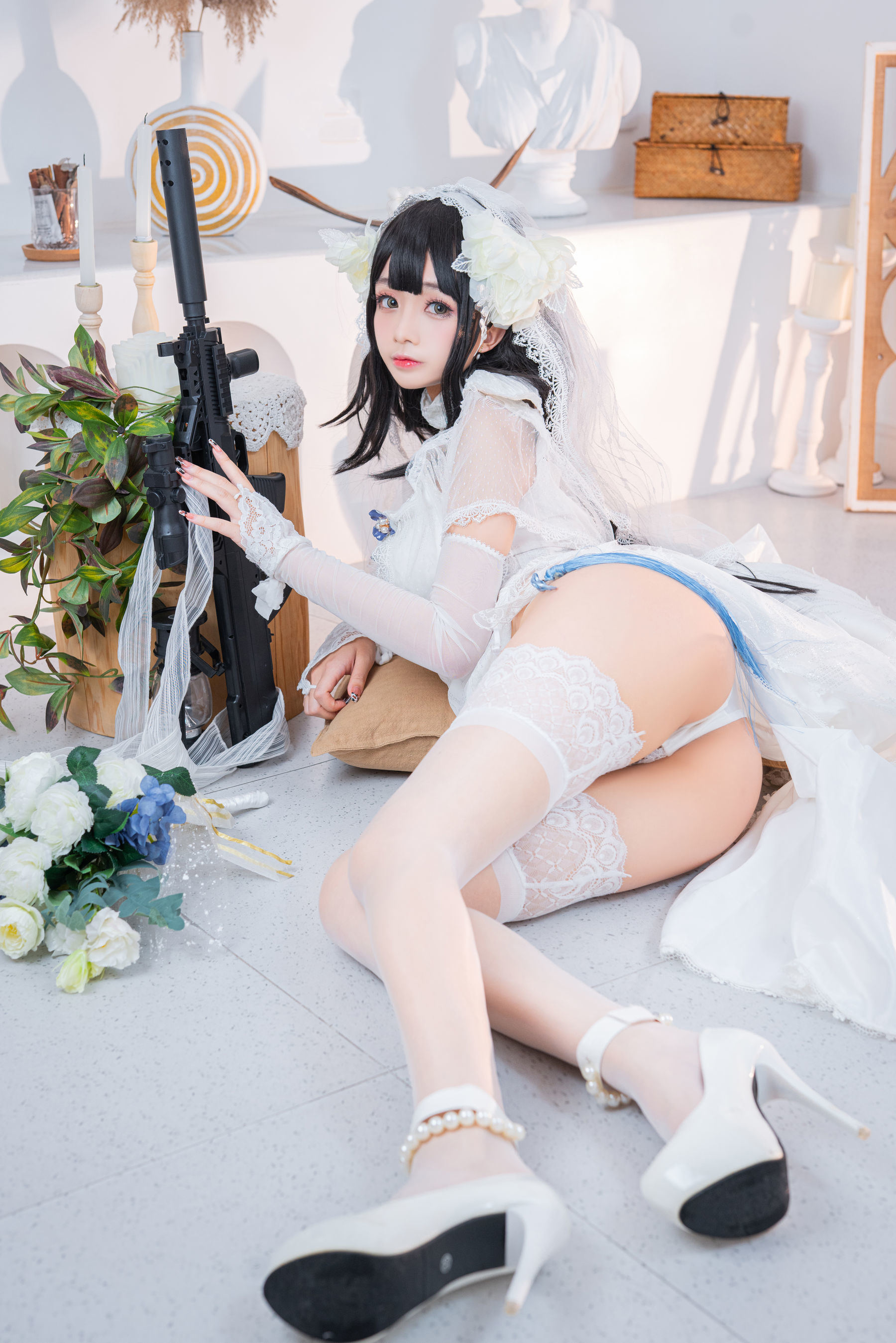 福利COS] Cosplay日奈嬌 - 95式婚紗