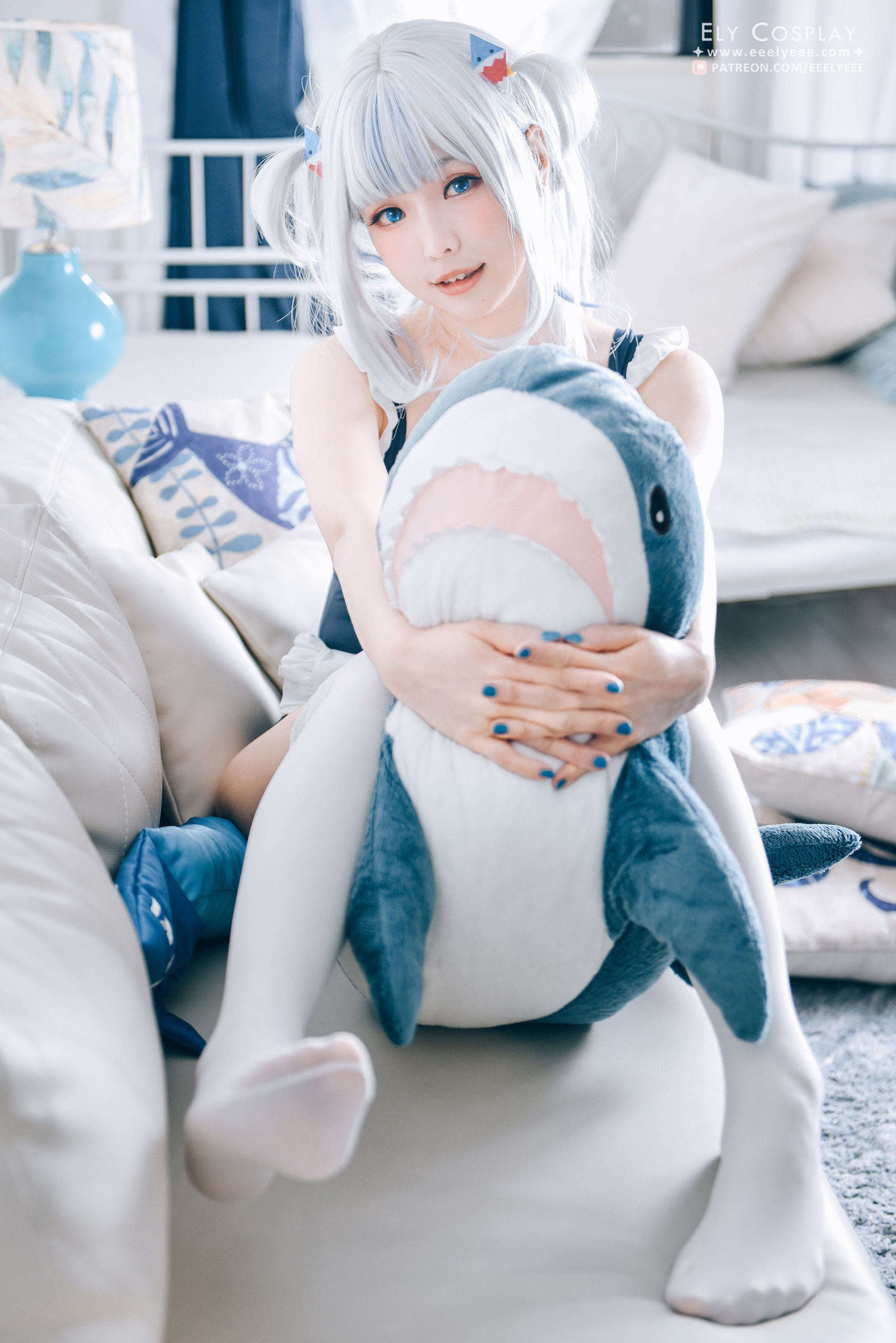 福利COS] 伊莉_eee(ElyEE子) - 噶呜・古拉(小鲨鲨) 泳裝