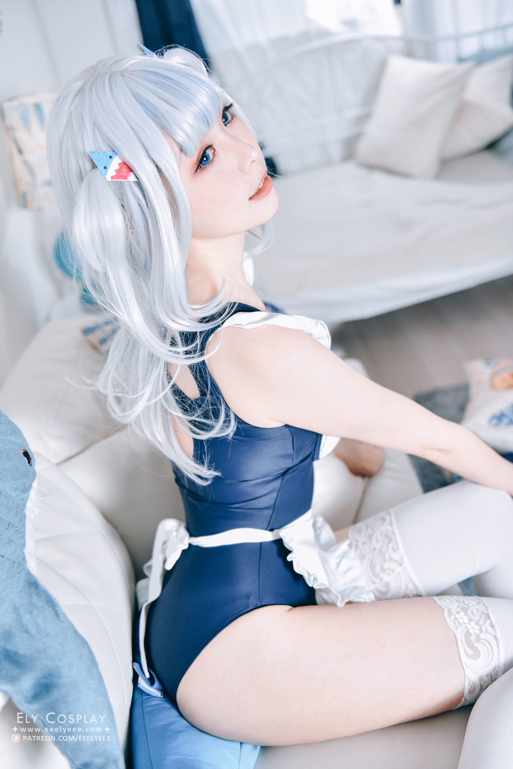 福利COS] 伊莉_eee(ElyEE子) - 噶呜・古拉(小鲨鲨) 泳裝