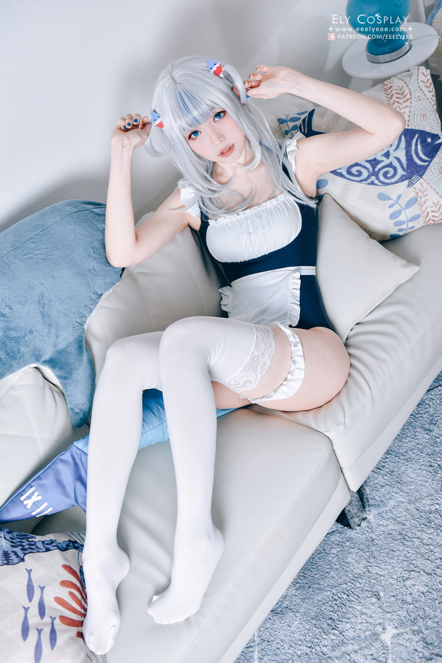 福利COS] 伊莉_eee(ElyEE子) - 噶呜・古拉(小鲨鲨) 泳裝