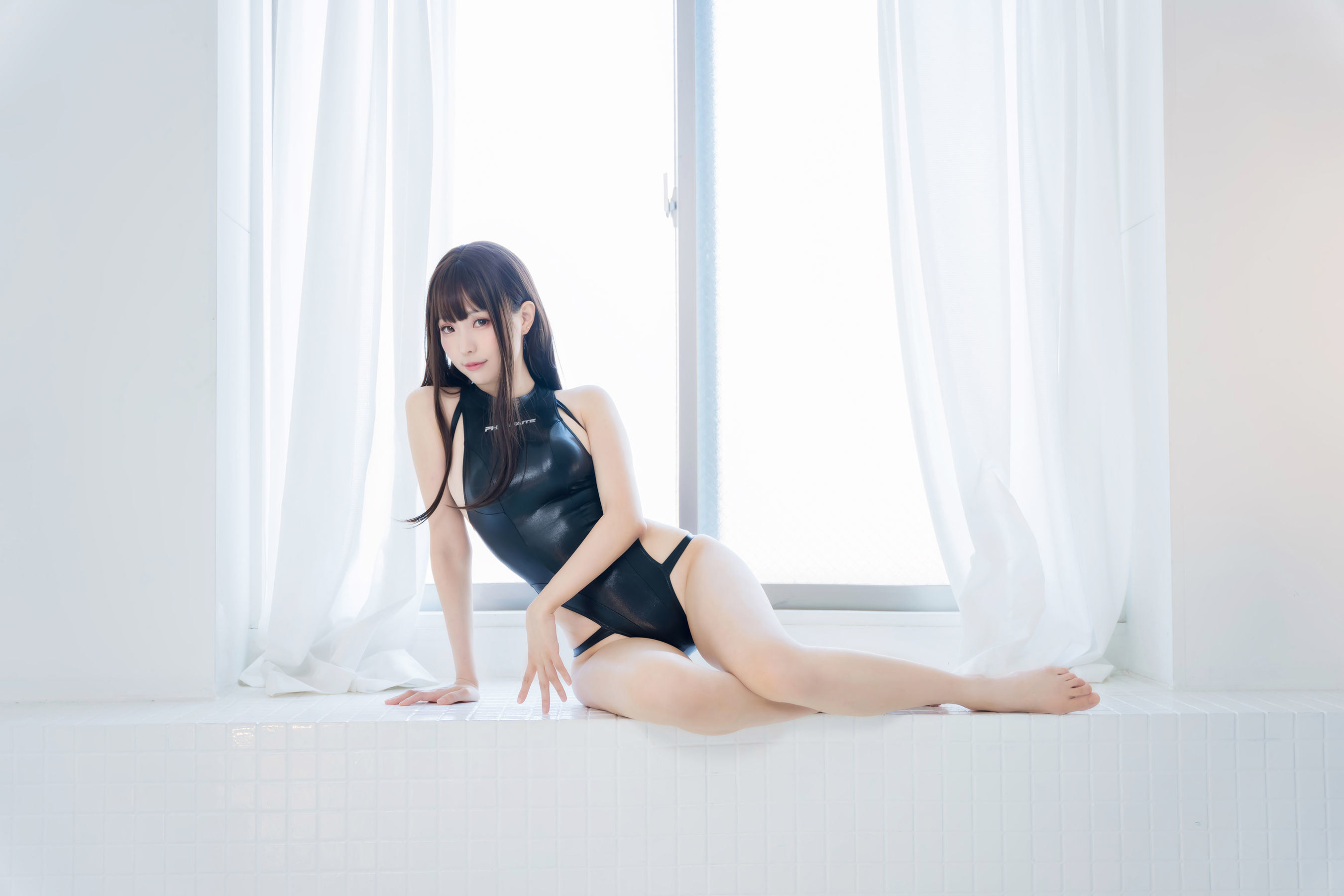福利COS] 埃莉_eee(ElyEE子) - 競速泳裝 競泳水手服