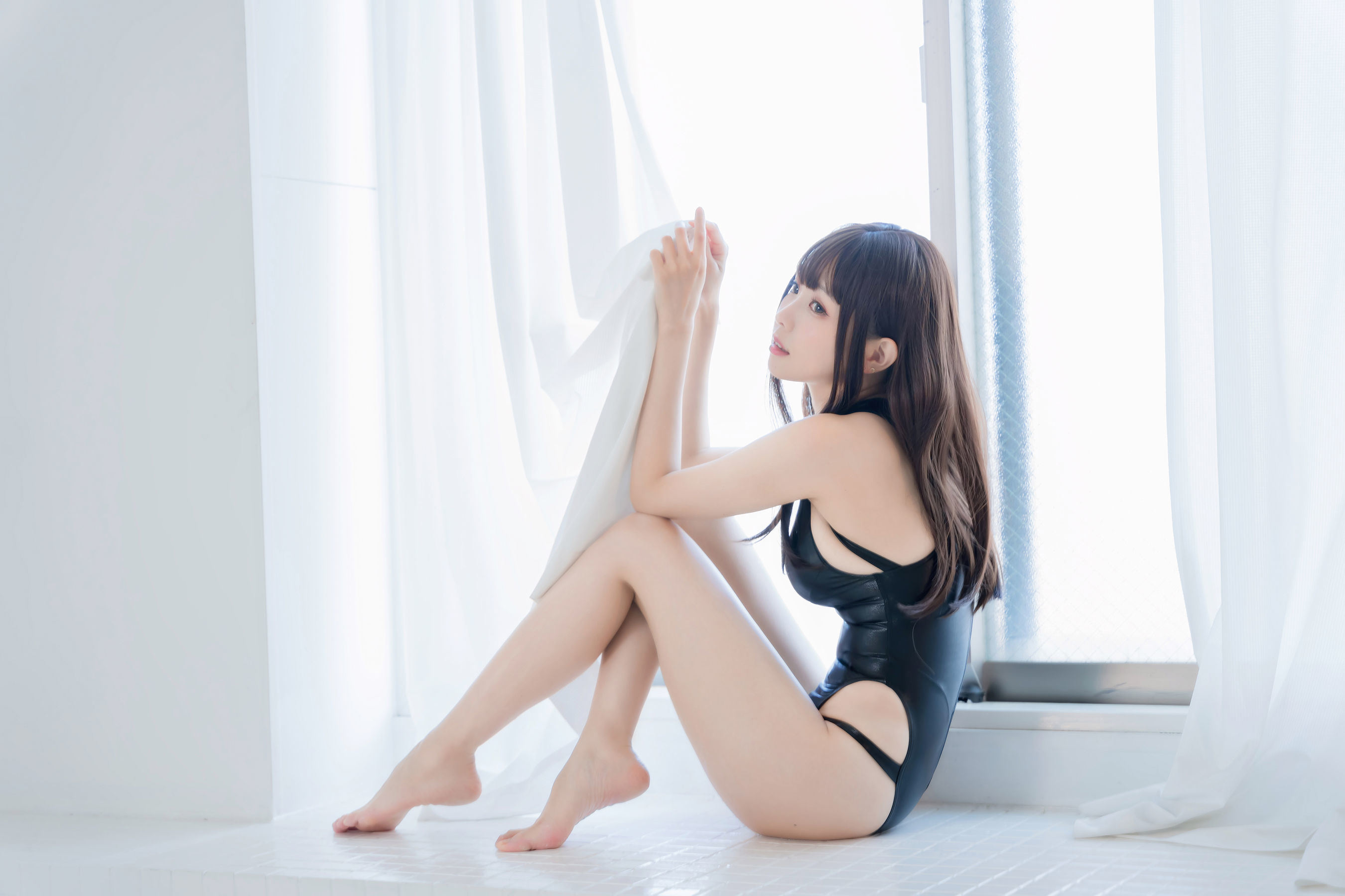 福利COS] 埃莉_eee(ElyEE子) - 競速泳裝 競泳水手服