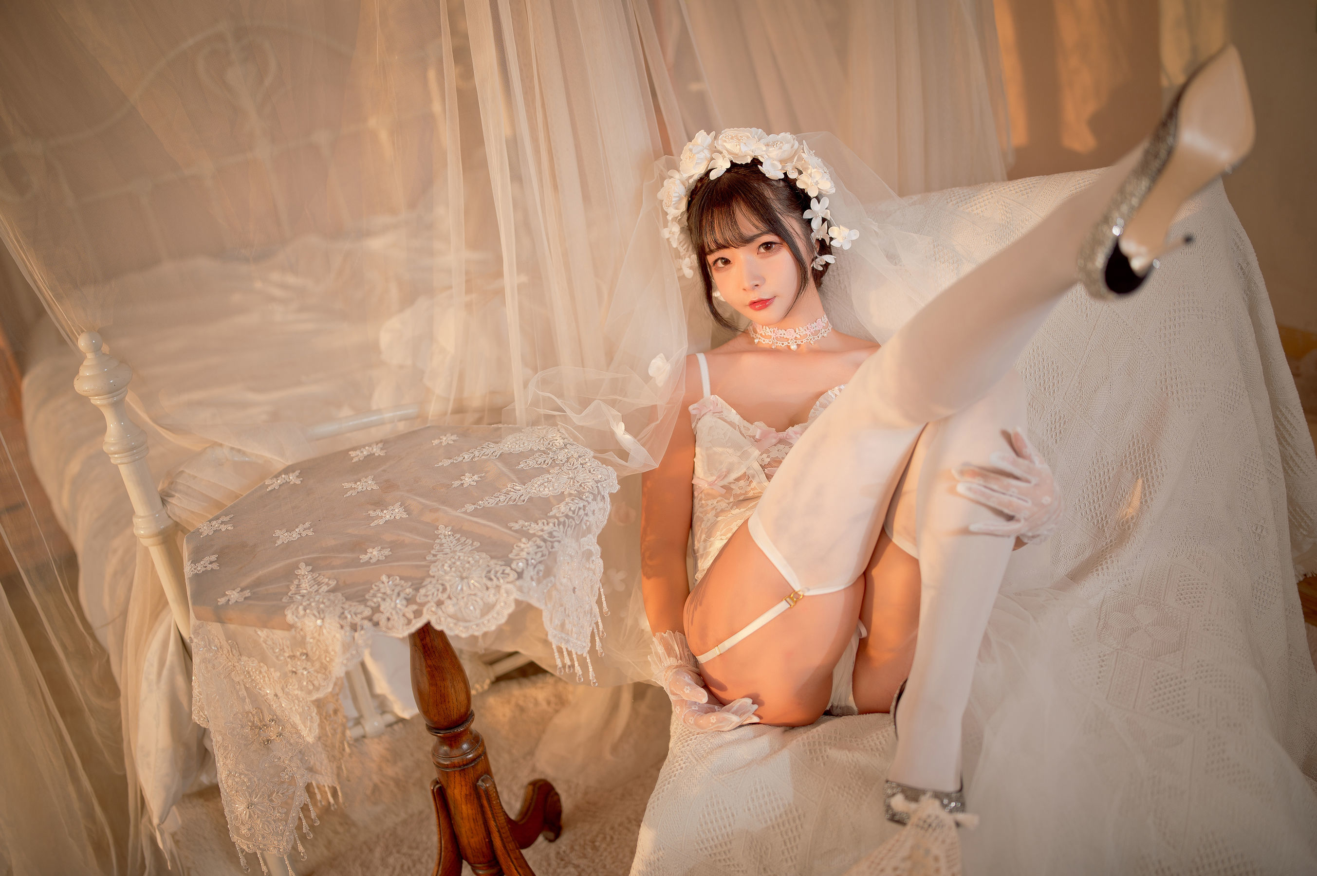 福利COS] yuuhui玉匯 - 純白花嫁